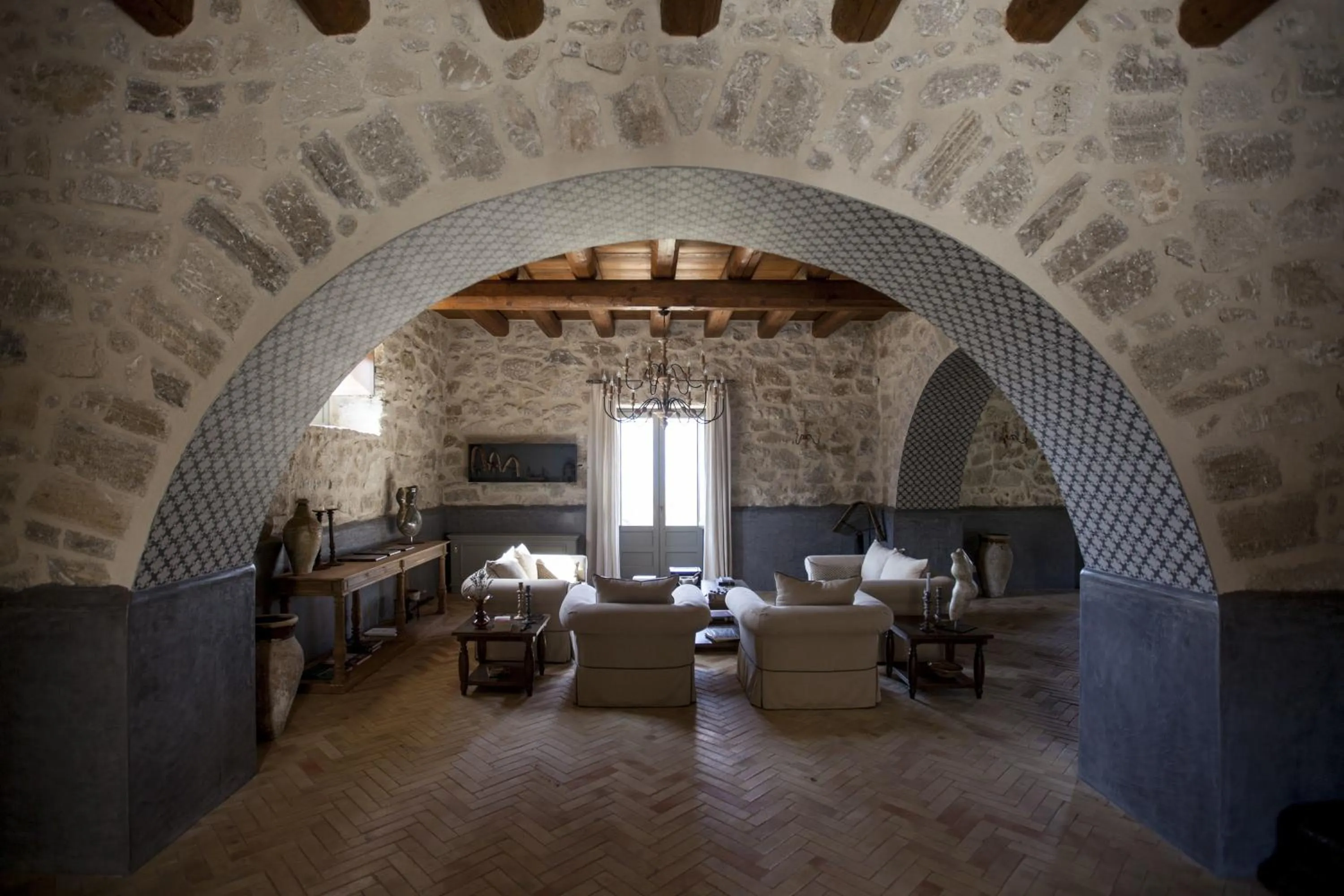 Communal lounge/ TV room in Masseria Agnello