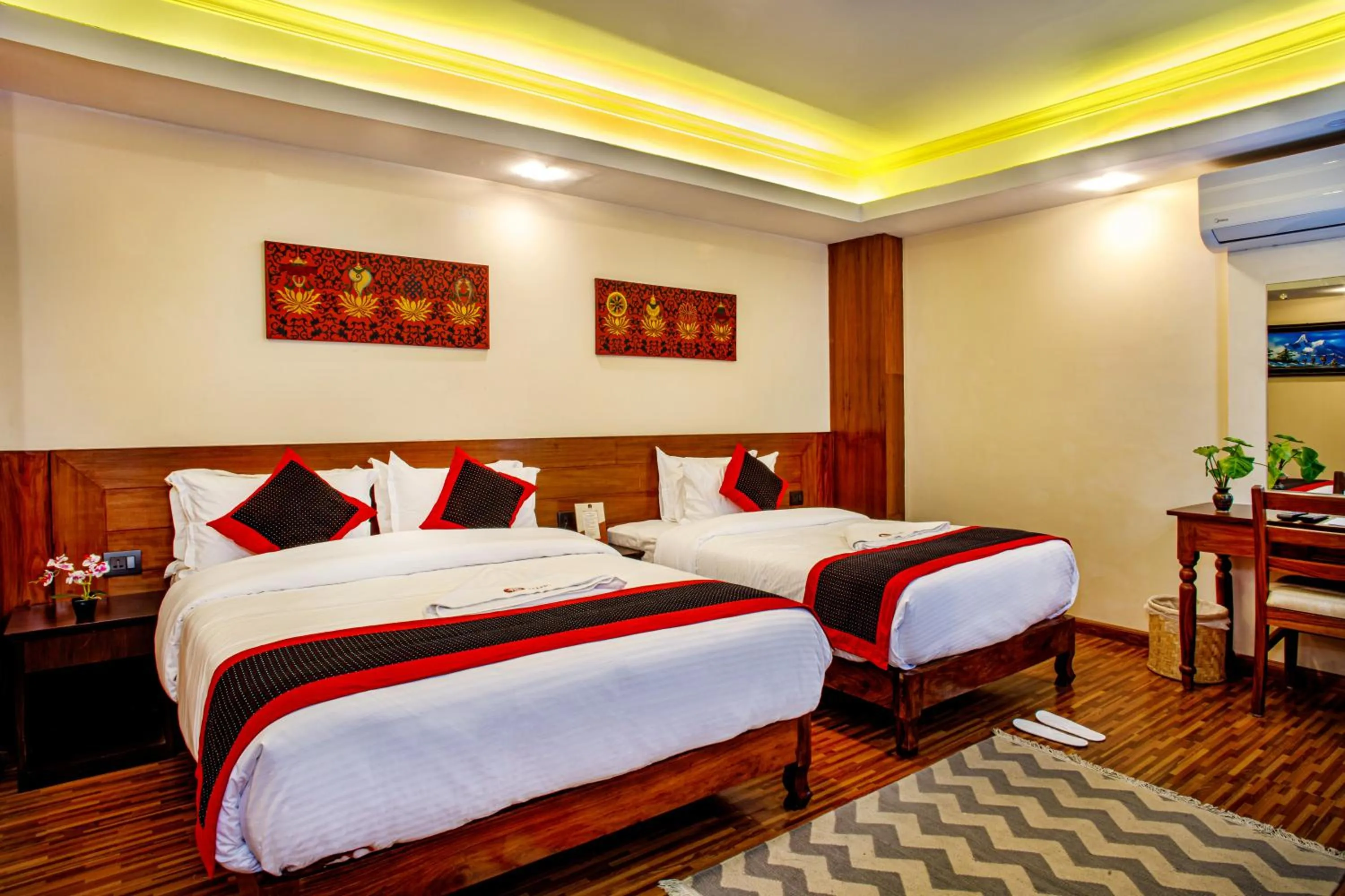Bed in Taleju Boutique Hotel