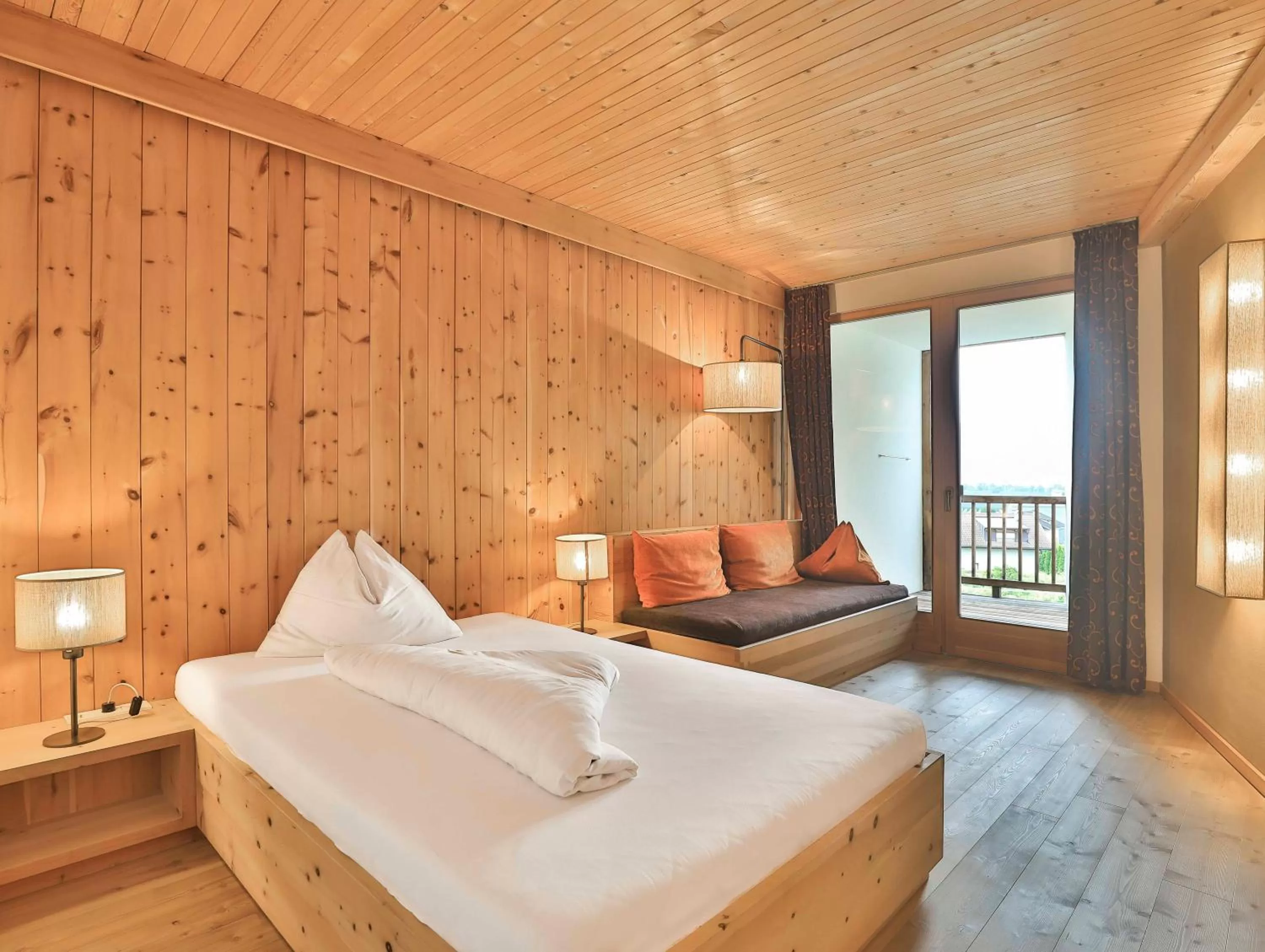 Bed in Biohotel theiner's garten