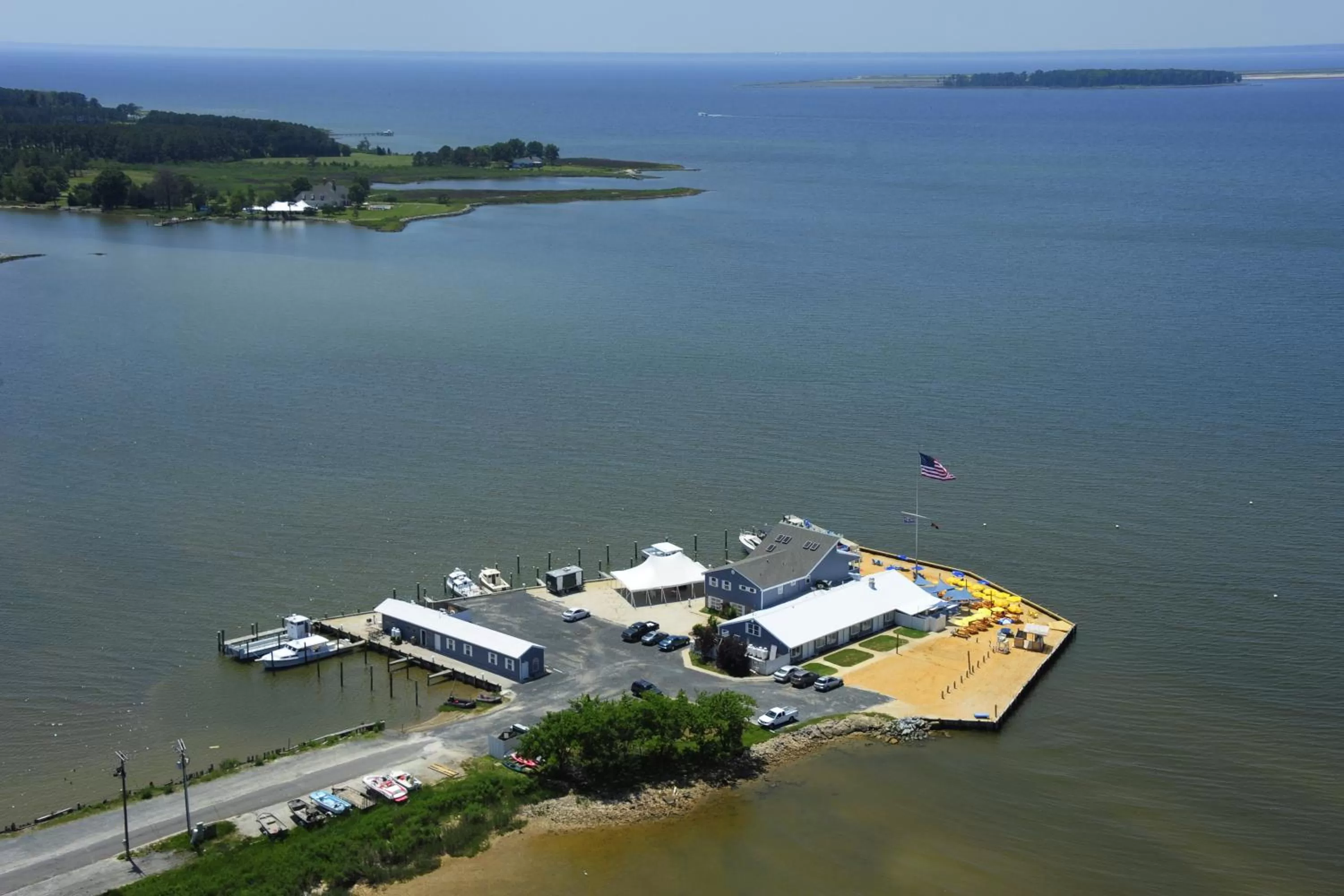 Bird's eye view in Lowes Wharf Marina Inn