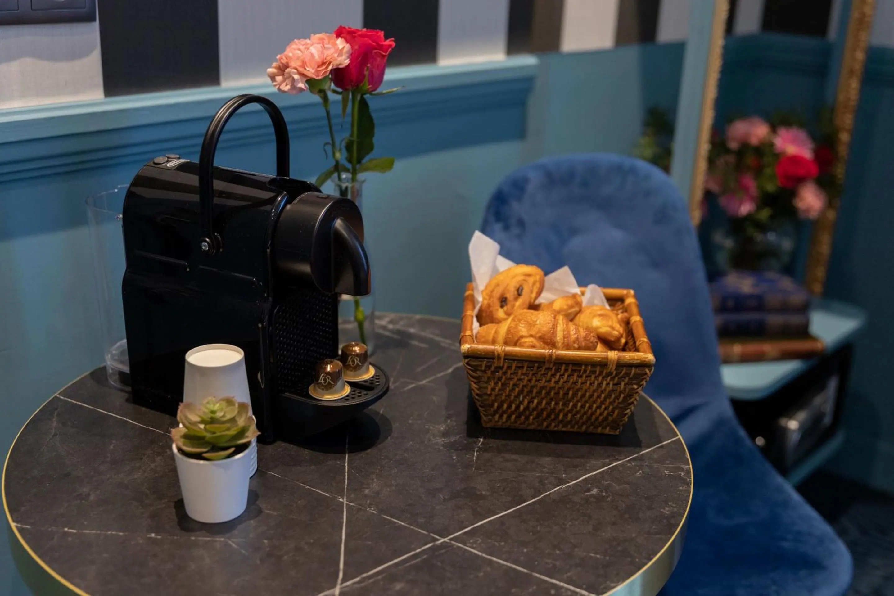 Coffee/tea facilities in Hôtel du Théâtre by Patrick Hayat
