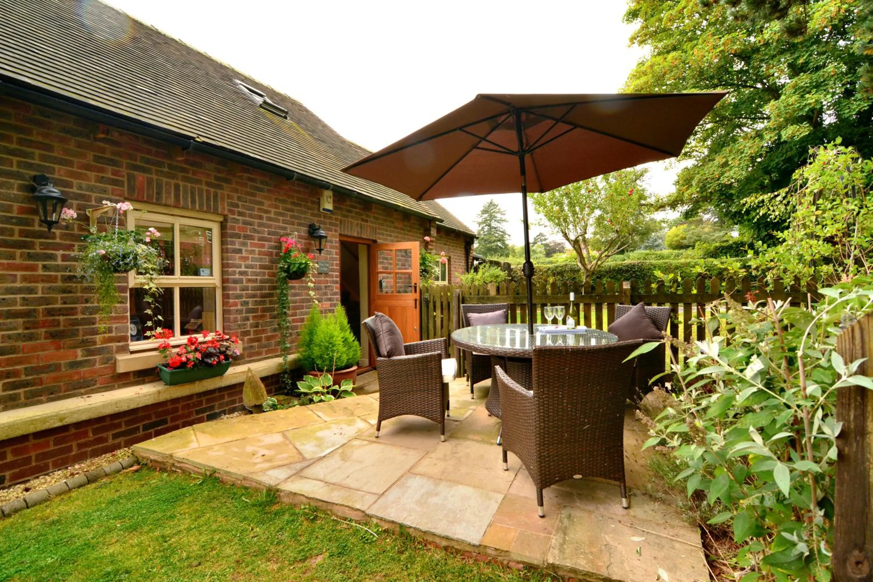 Patio in Pine Tree Lodge, Bridgnorth