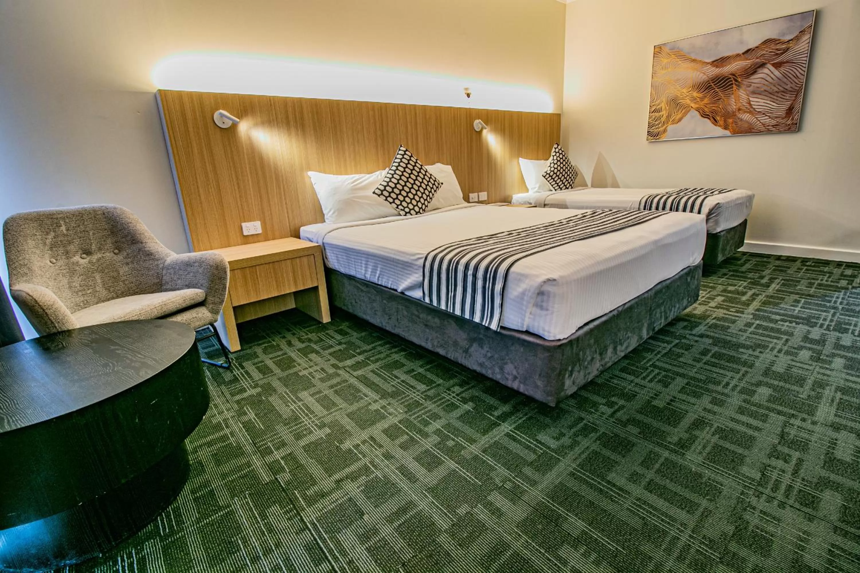 Bed in Absolute Beachfront Opal Cove Resort