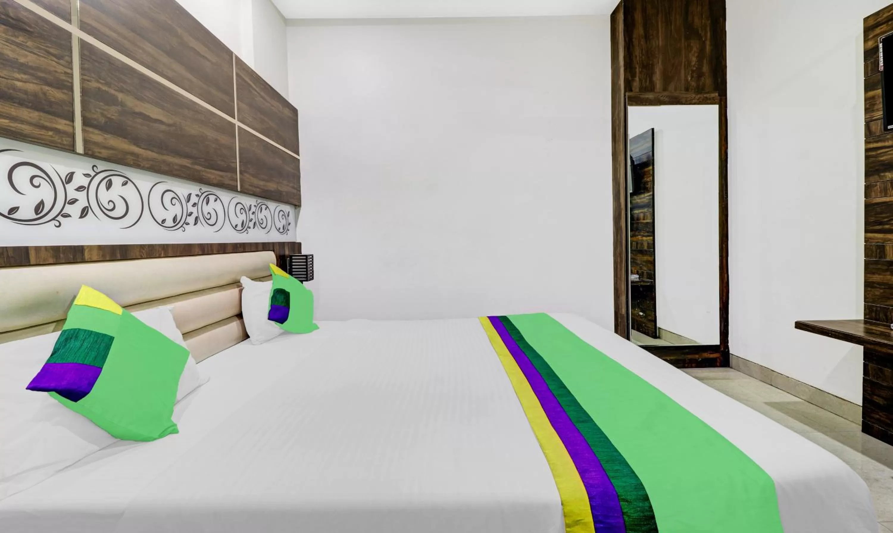 Bedroom, Bed in Itsy By Treebo - Anjali Mahal 500 Mtrs From Mathura Railway Station