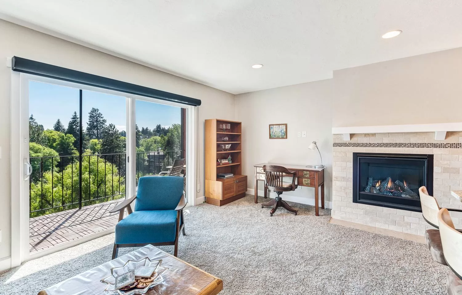 Living room in Bend Riverside Condos
