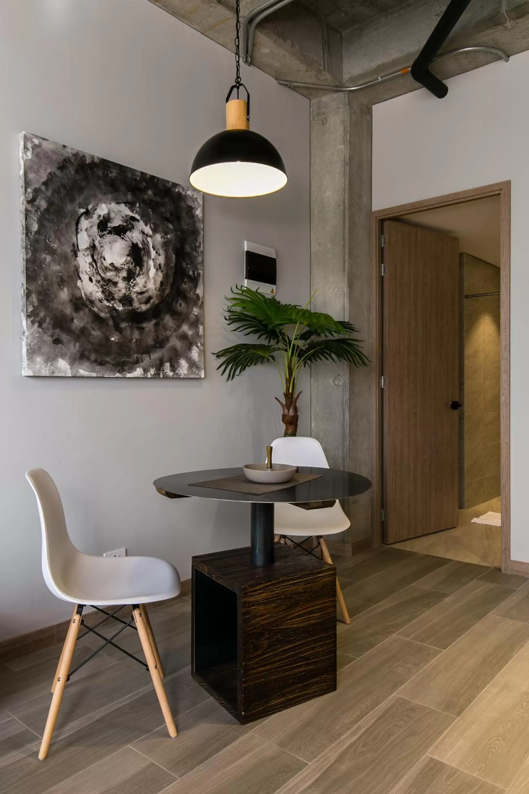 Seating area in Factory Lofts Hotel