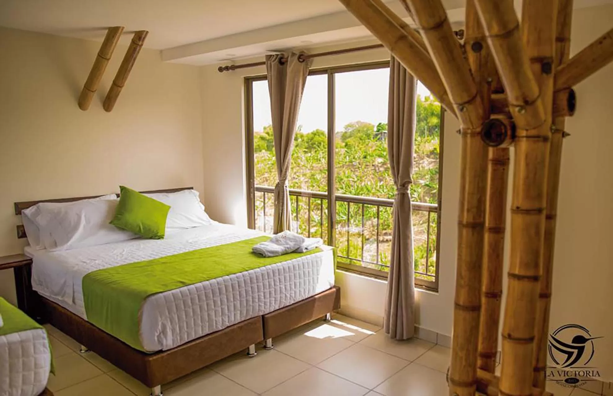 View (from property/room), Bed in La Victoria Hotel Campestre