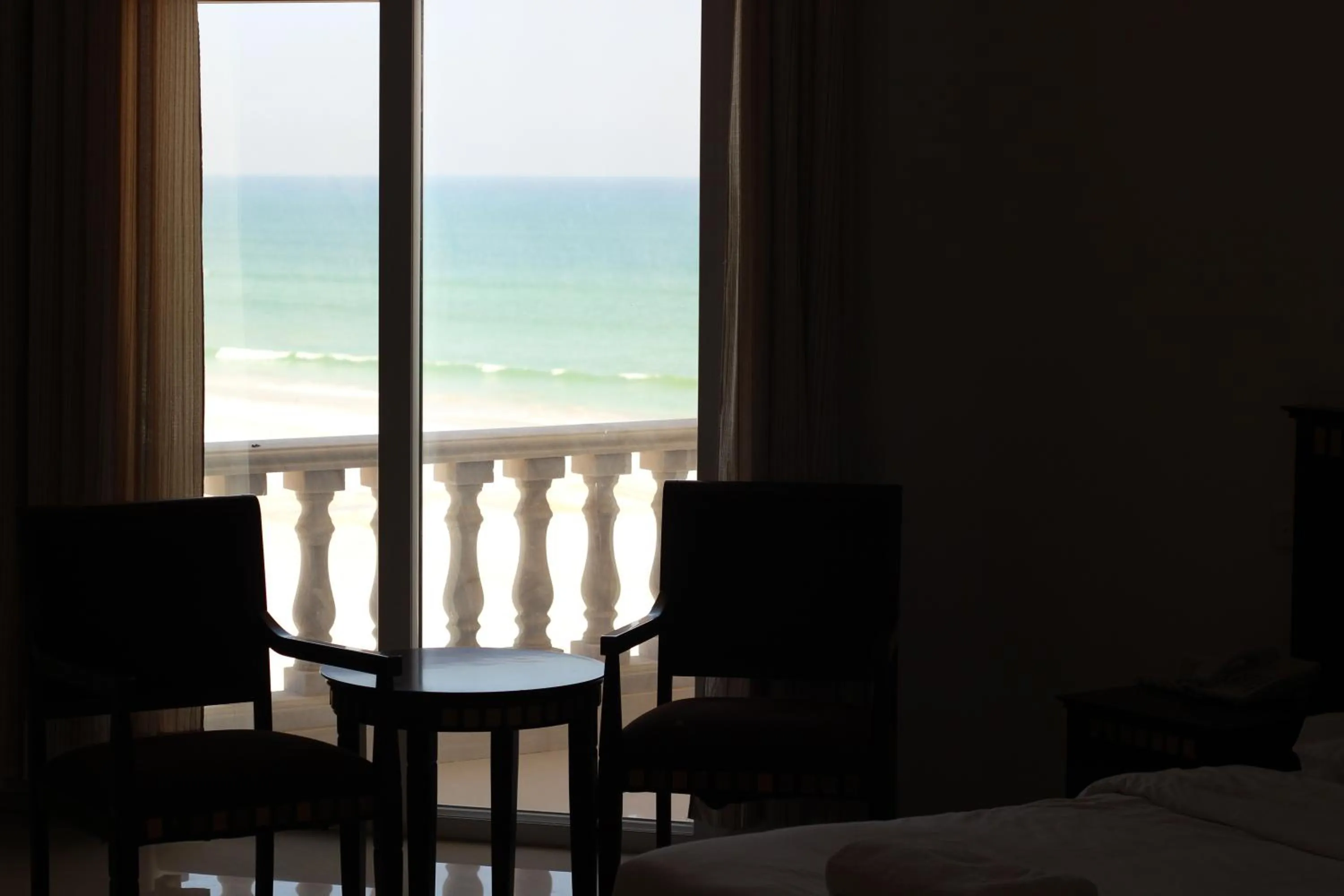 Balcony/Terrace, Bed in Beach Resort Salalah
