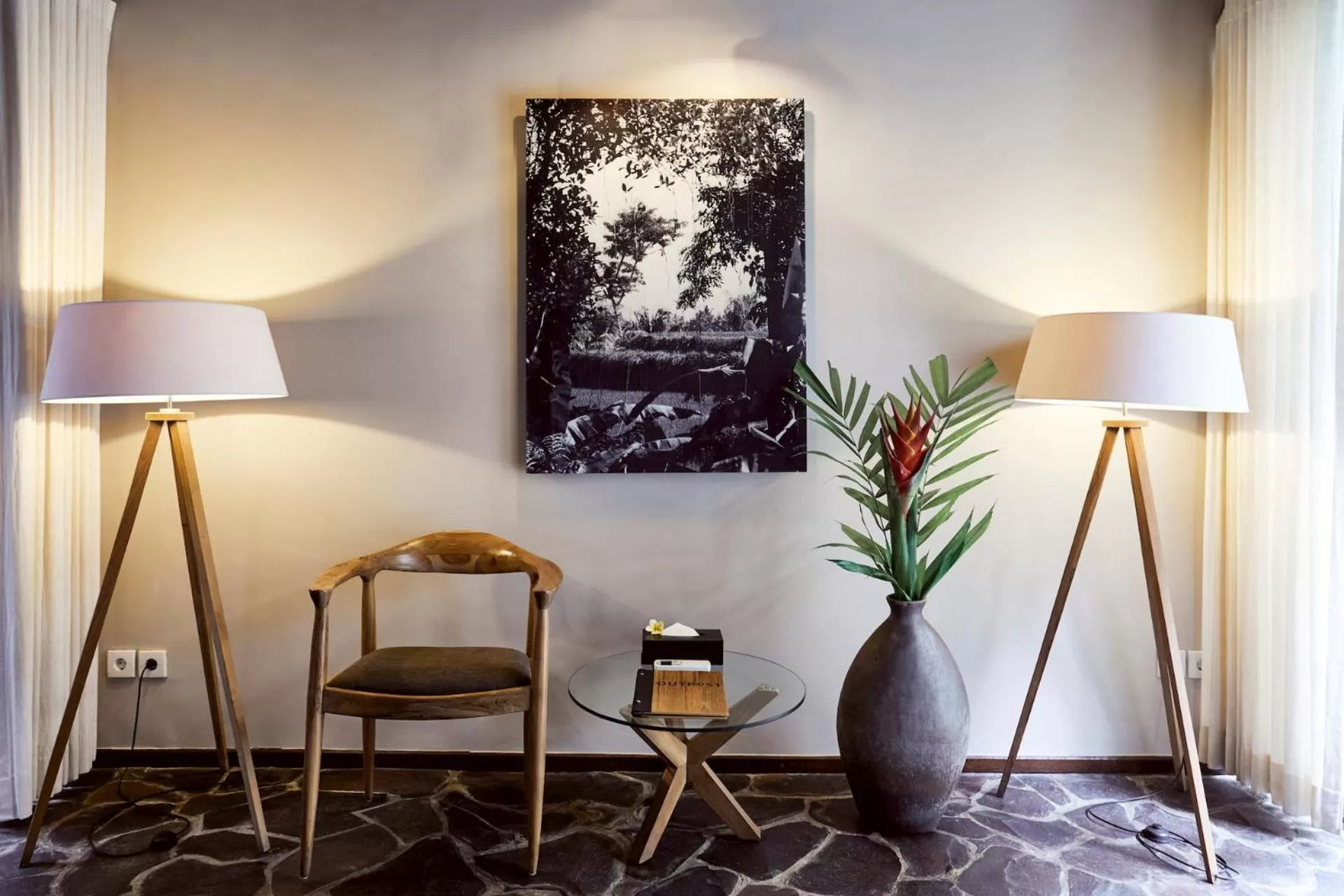 Seating area in Outpost Ubud Penestanan