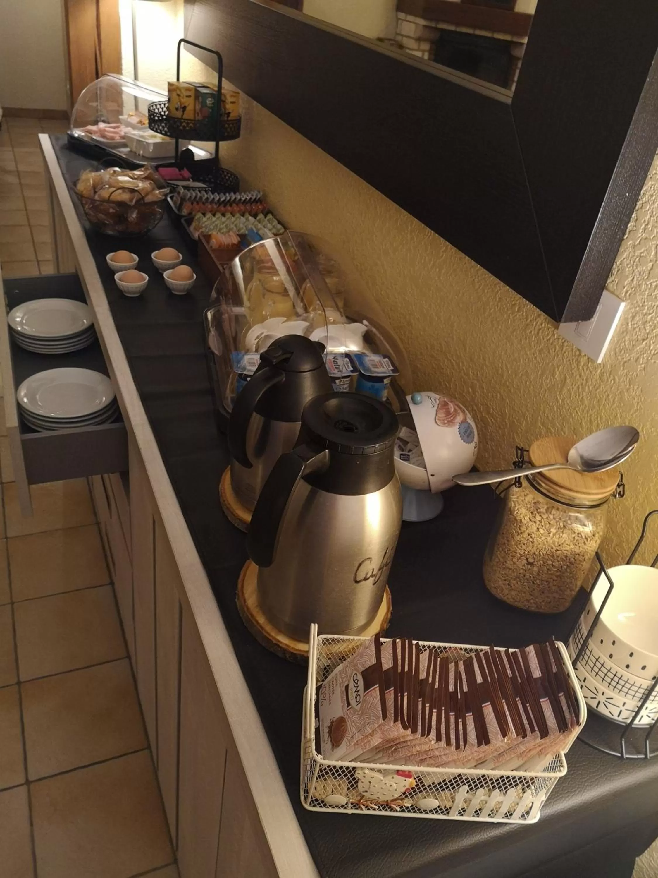 Buffet breakfast in Domaine de la Borde