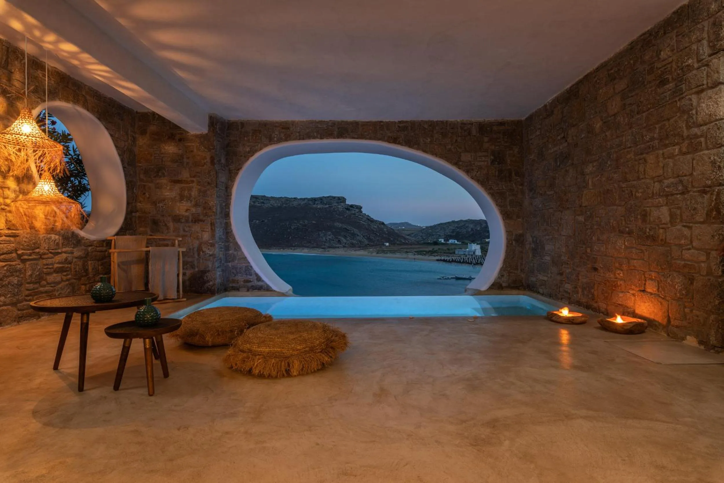 Patio in Panormos Village Hotel