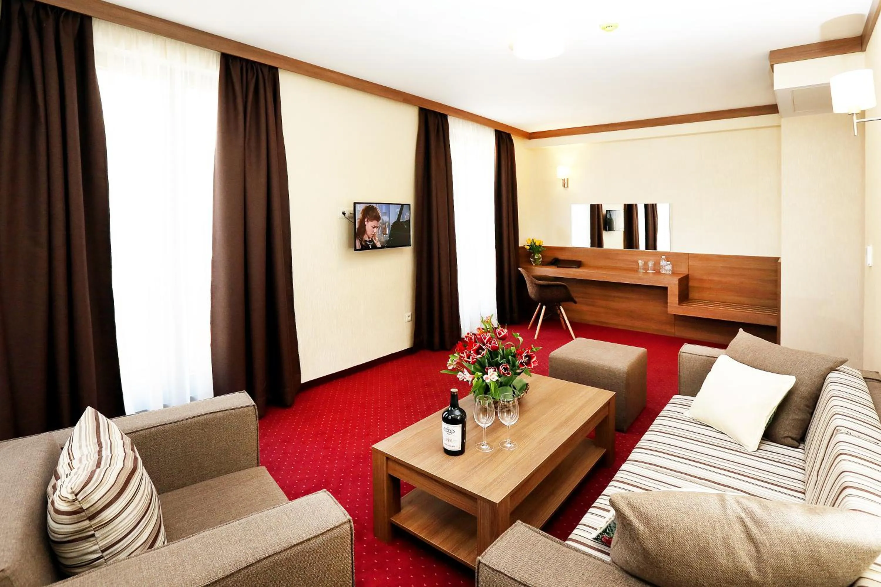 Seating area in Hotel COOP, Sofia