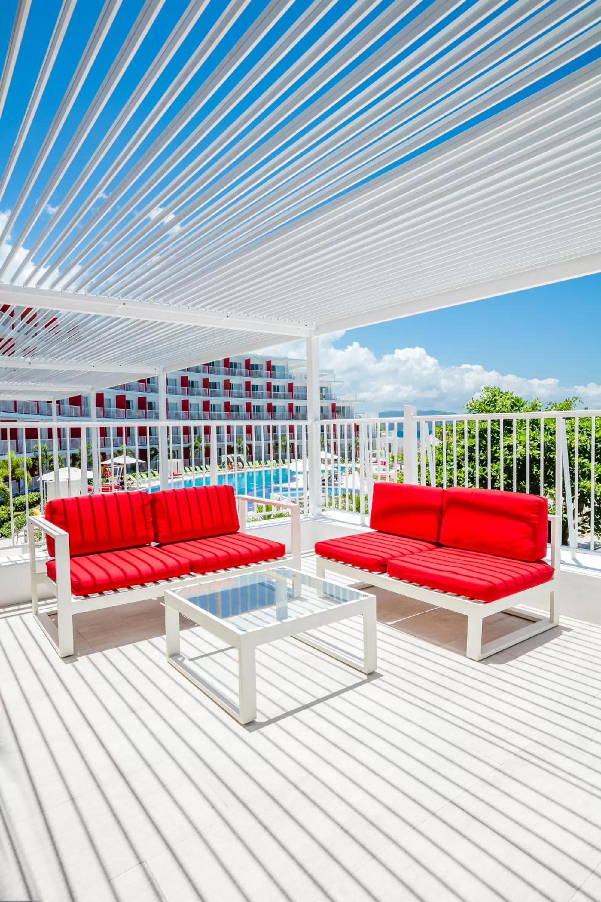 Patio in Grand Decameron Cornwall Beach, A Trademark All-Inclusive Resort