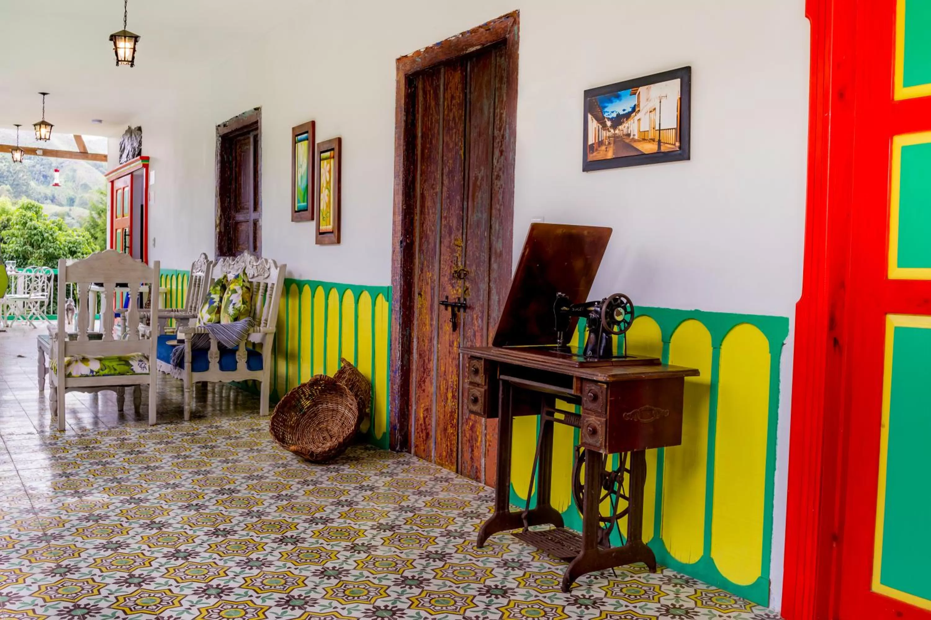 Living room in Hotel Mirador de Boquia Salento