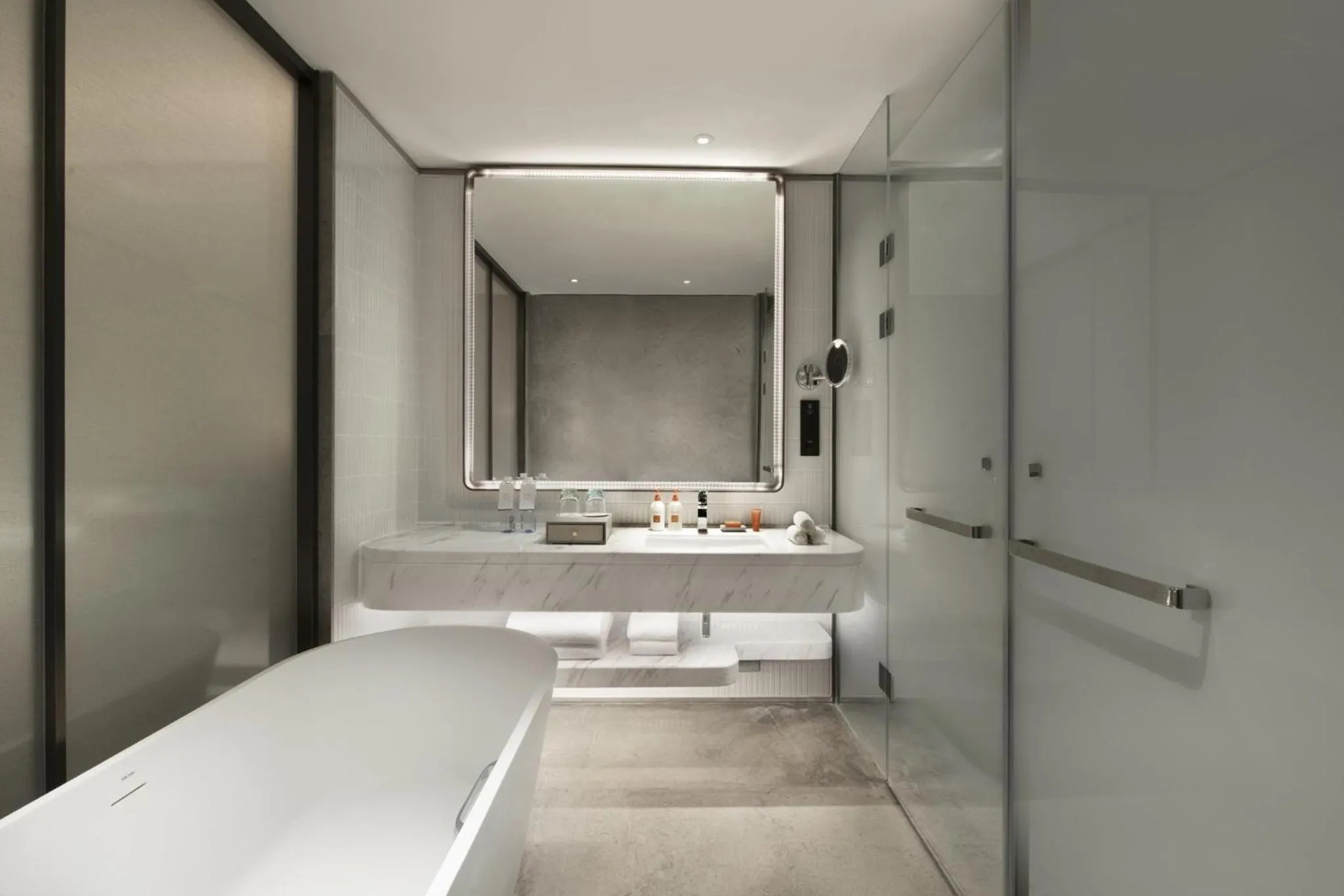 Bathroom in Crowne Plaza Wuhan Optics Valley by IHG