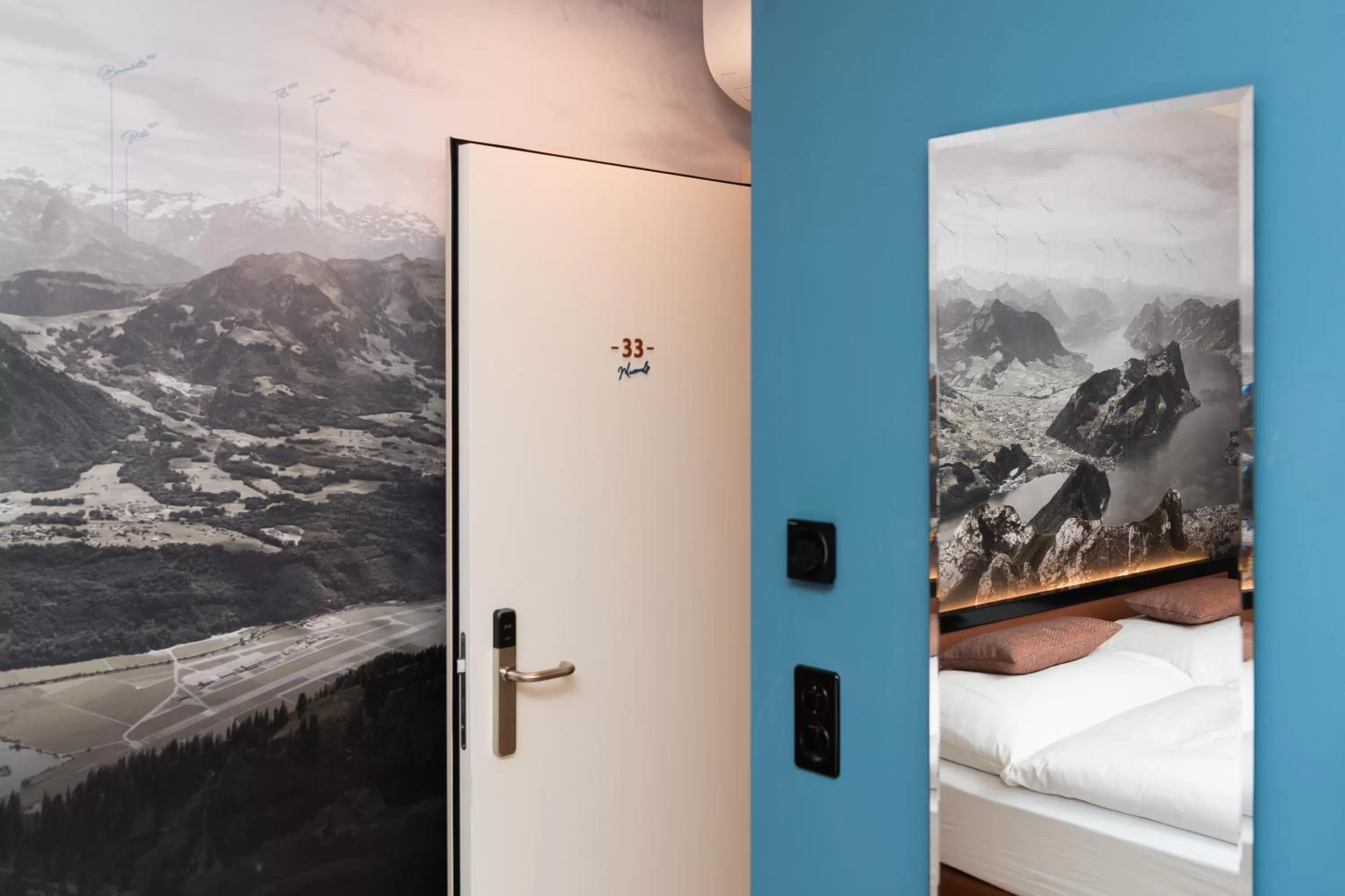 Mountain view, Bed in Boutique Hotel Stanserhof