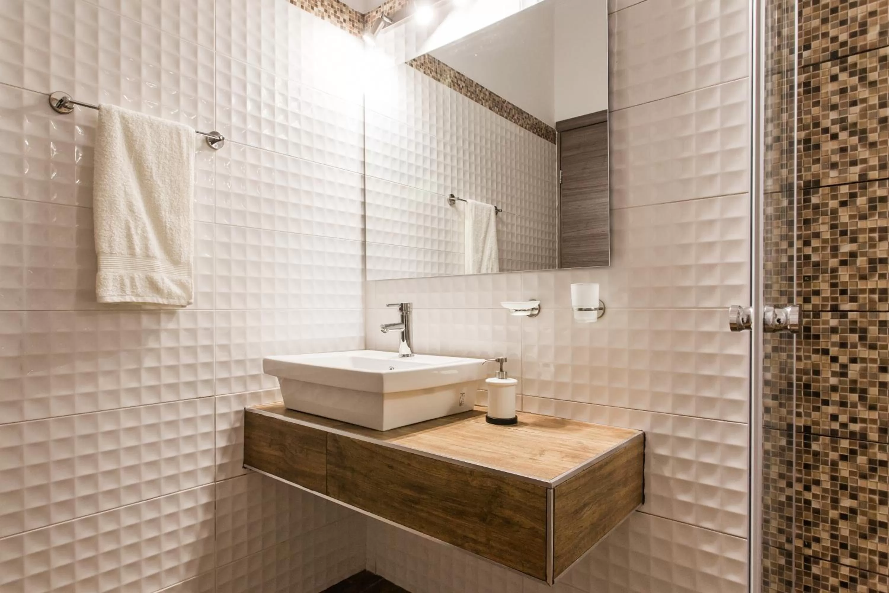 Shower in Nicholas Point Apartments and Rooms