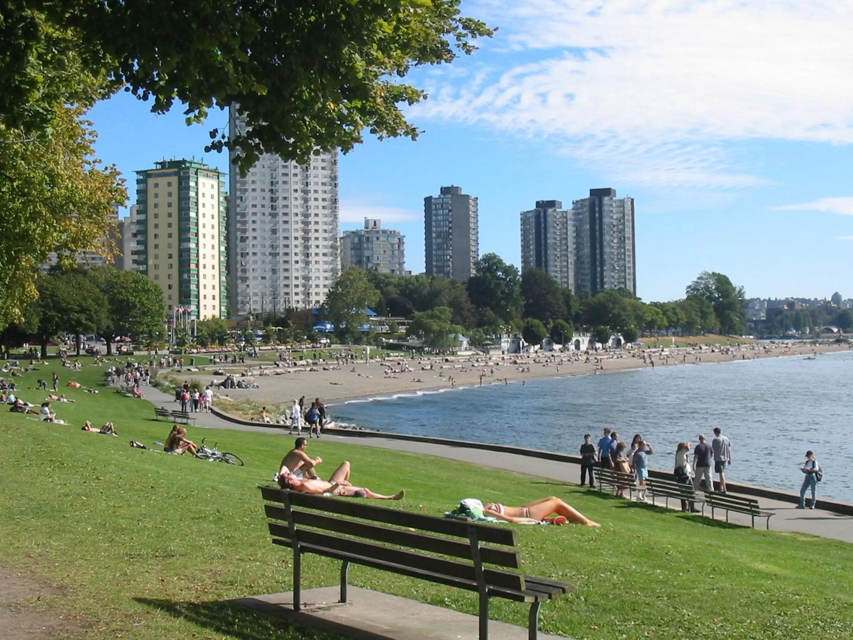 Beach in Divya Sutra Suites on Robson Downtown Vancouver
