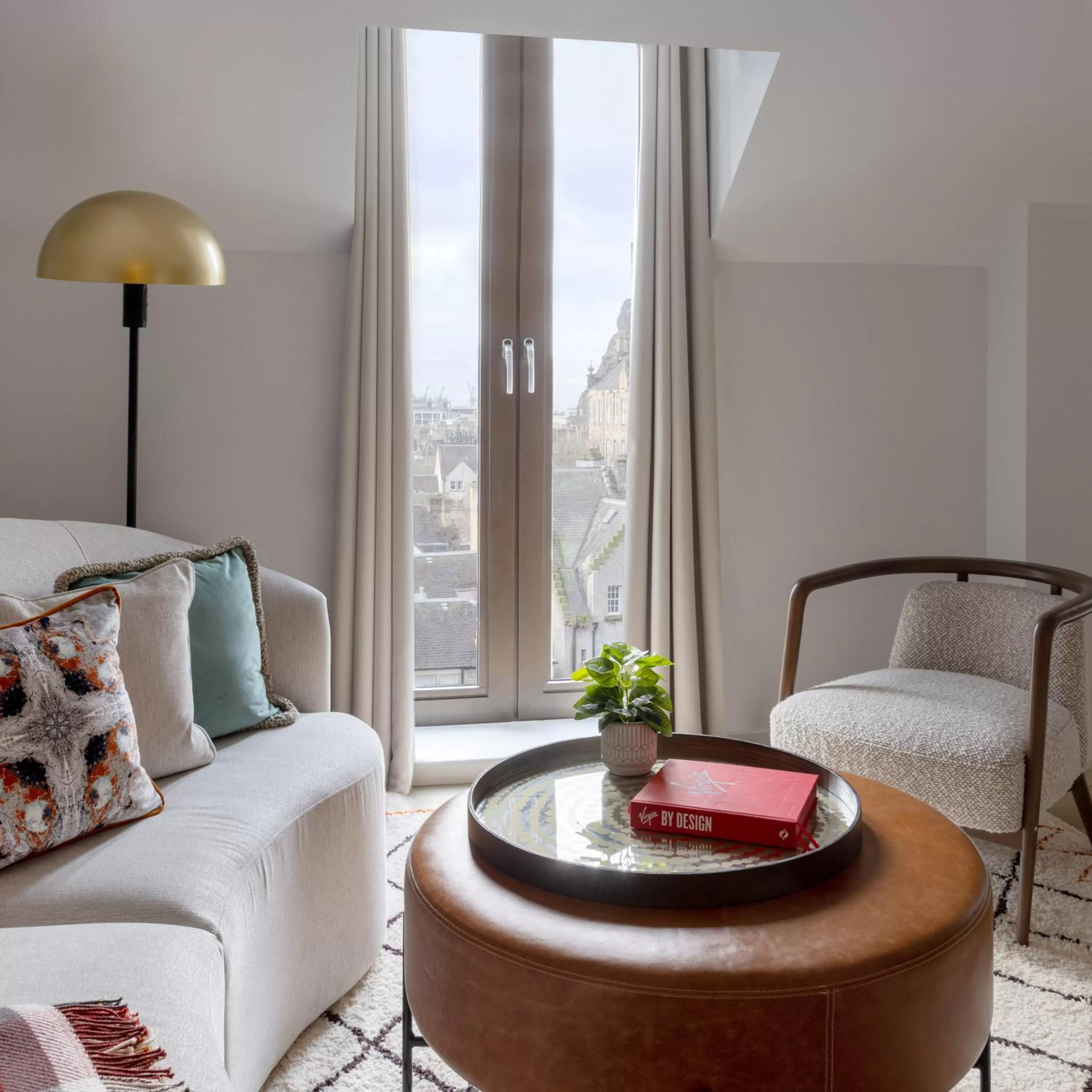 Living room in Virgin Hotels Edinburgh