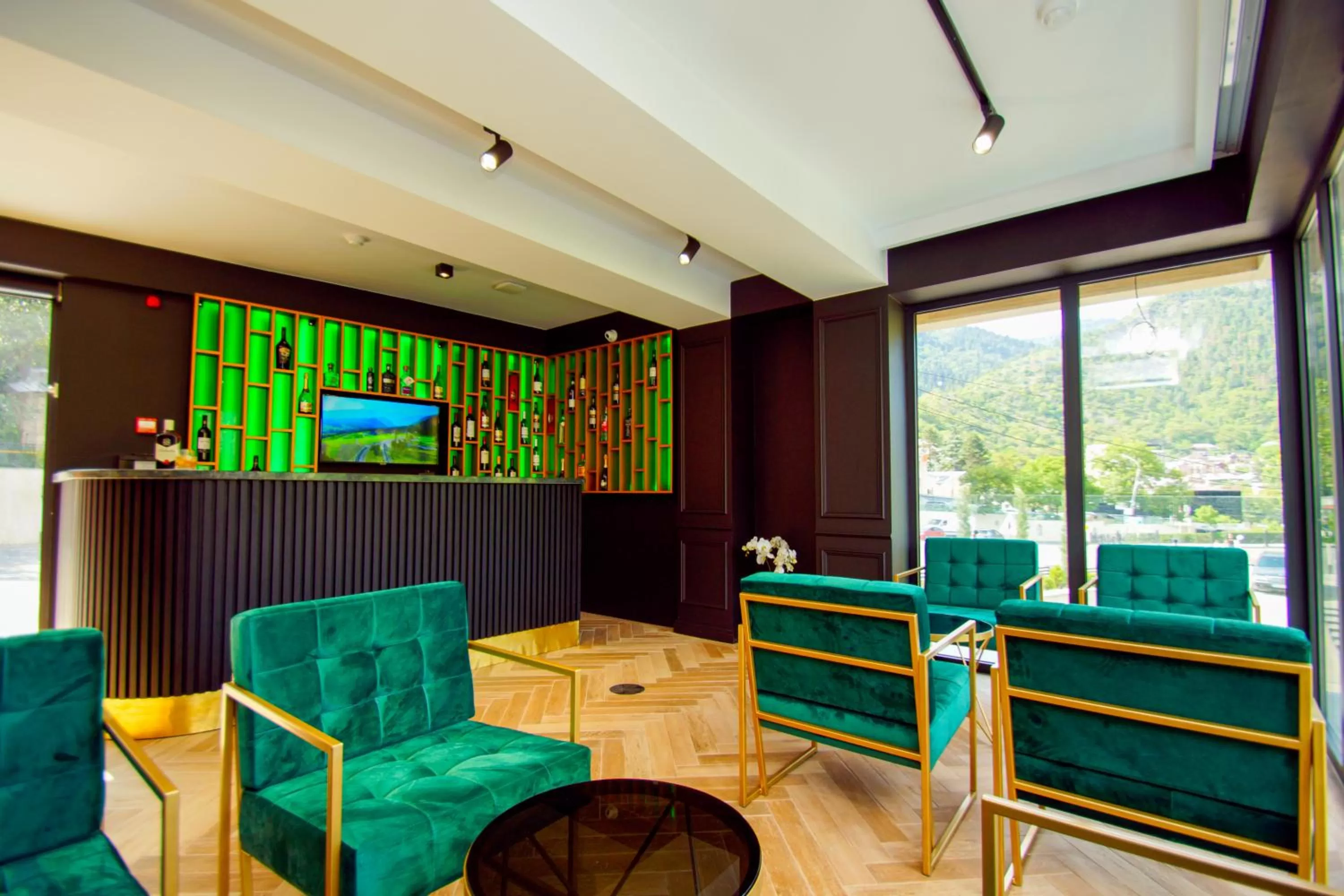 Lounge or bar in Borjomi Bridge Hotel