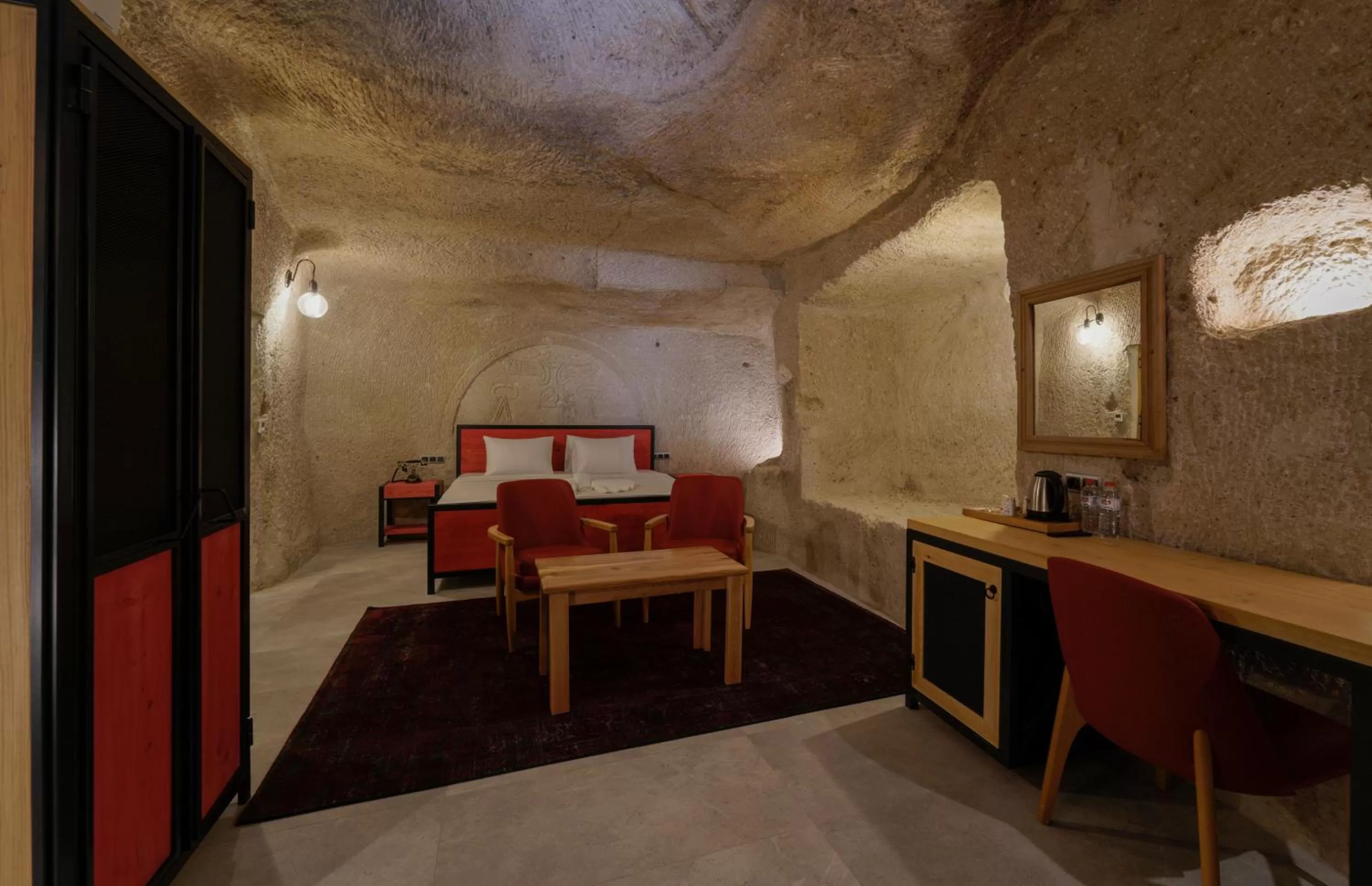 Bed in The Niche Cave Hotel