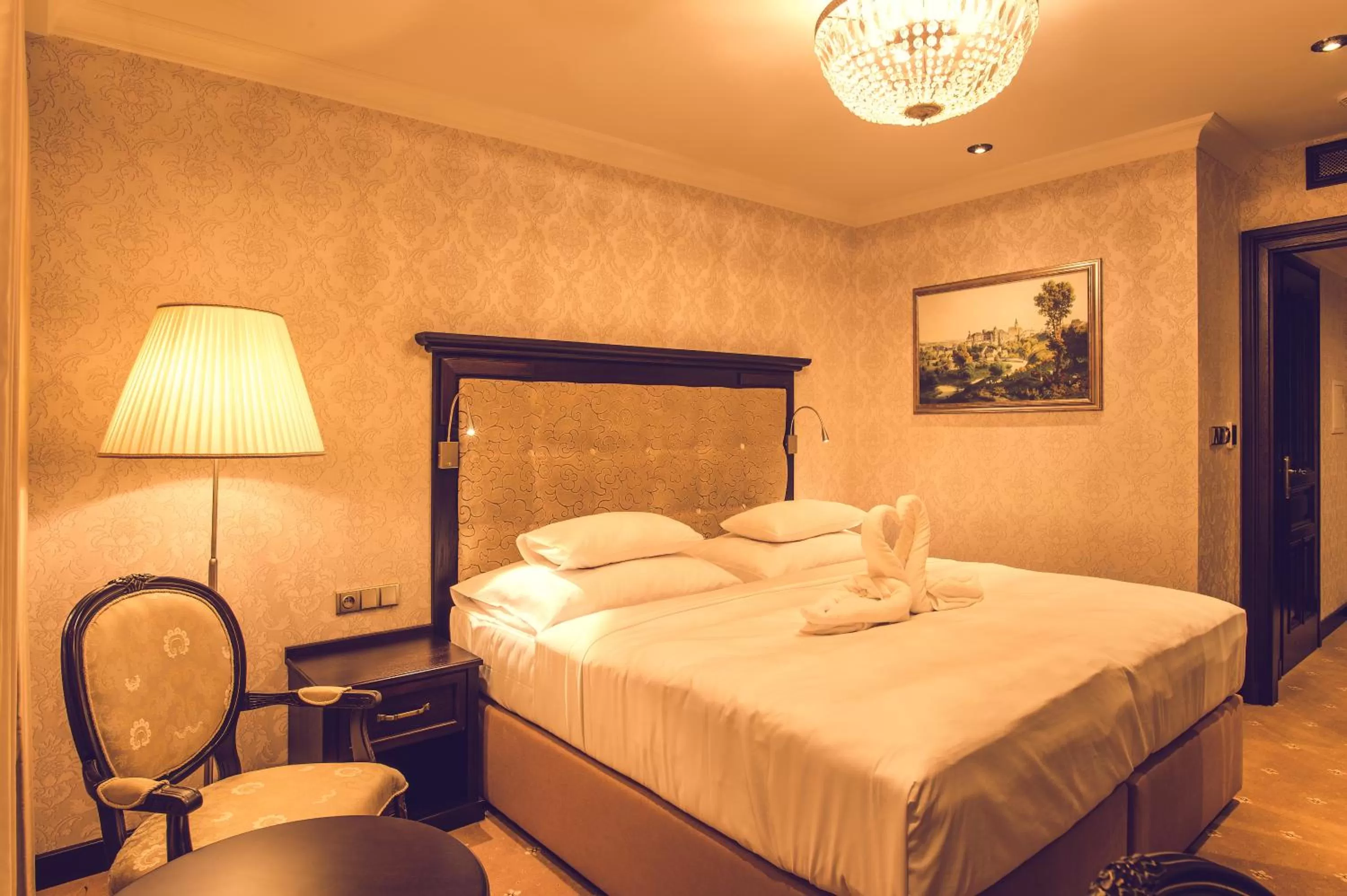 Bed in Hotel Florian Palace