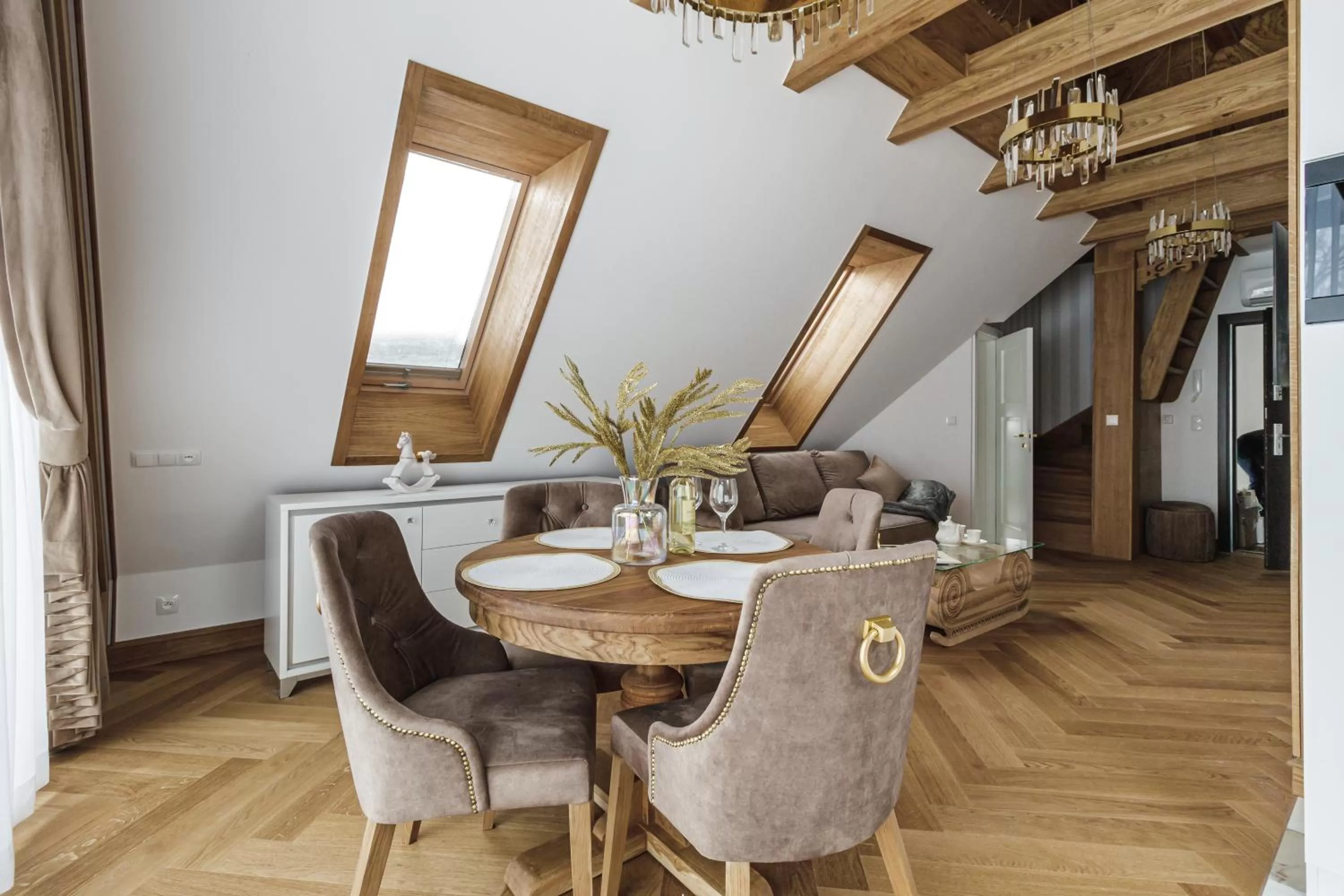 Living room, Dining Area in Jagiellońska Residence