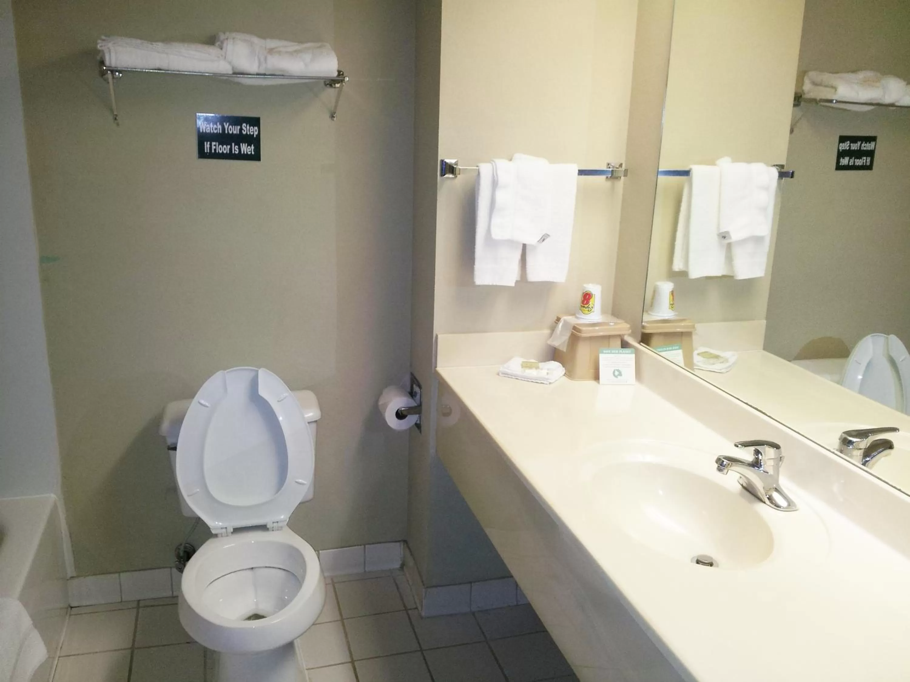 Bathroom in Super 8 by Wyndham Dawsonville