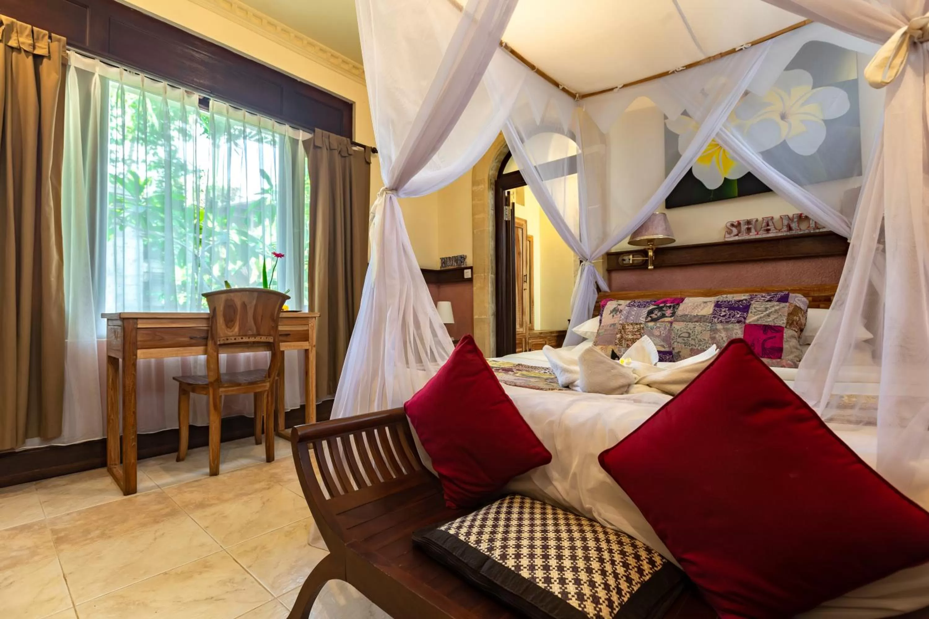 View (from property/room), Bed in Ubud Aura Retreat