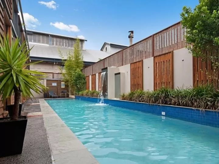 Swimming pool in Byron Butter Factory Apartments