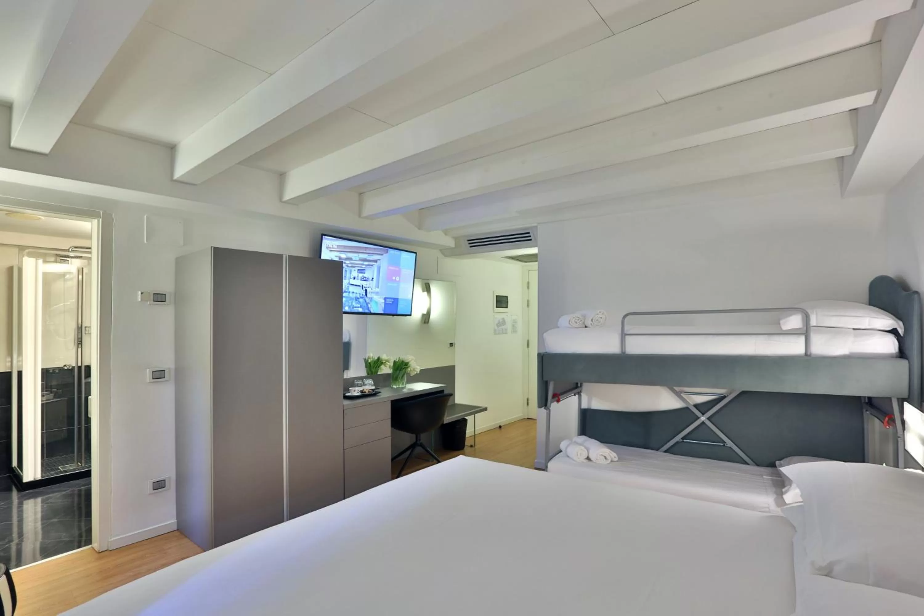 Bathroom, Bed in Urban Hotel Design