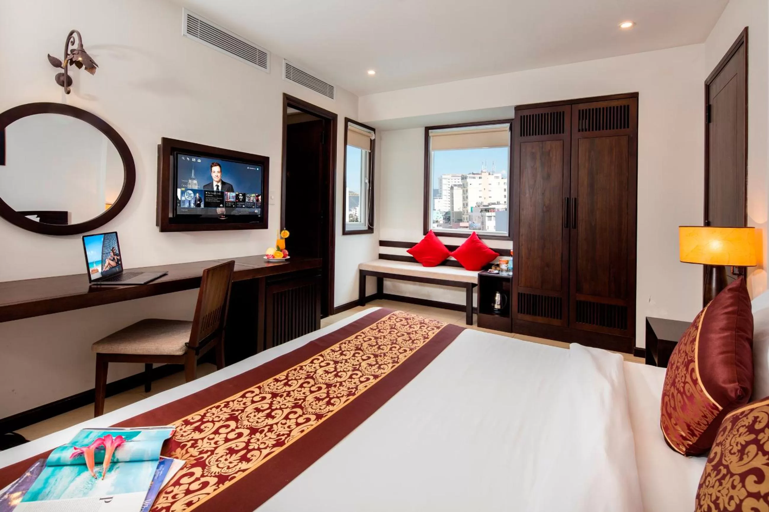 View (from property/room), Bed in Edele Nha Trang Hotel