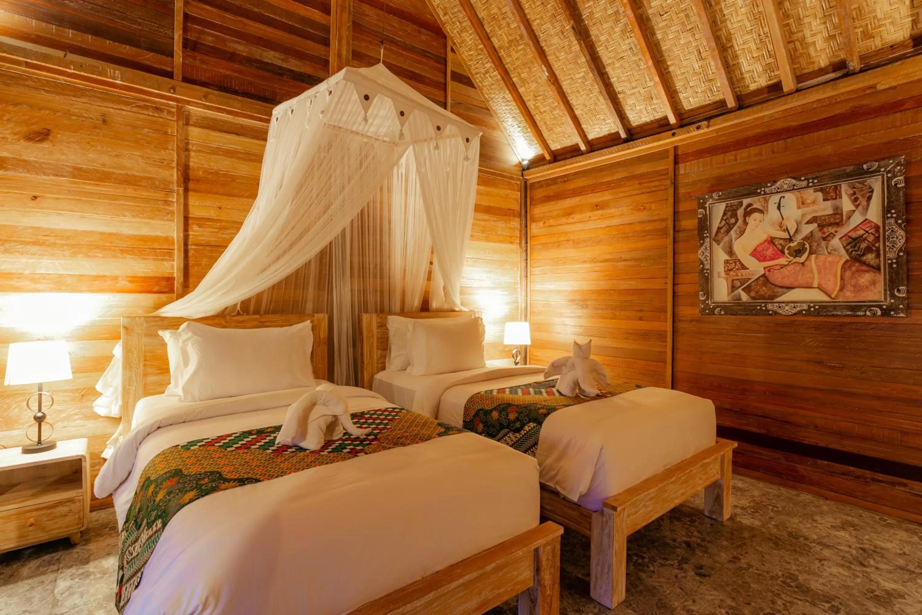 Bed in Nauna Villa Ubud