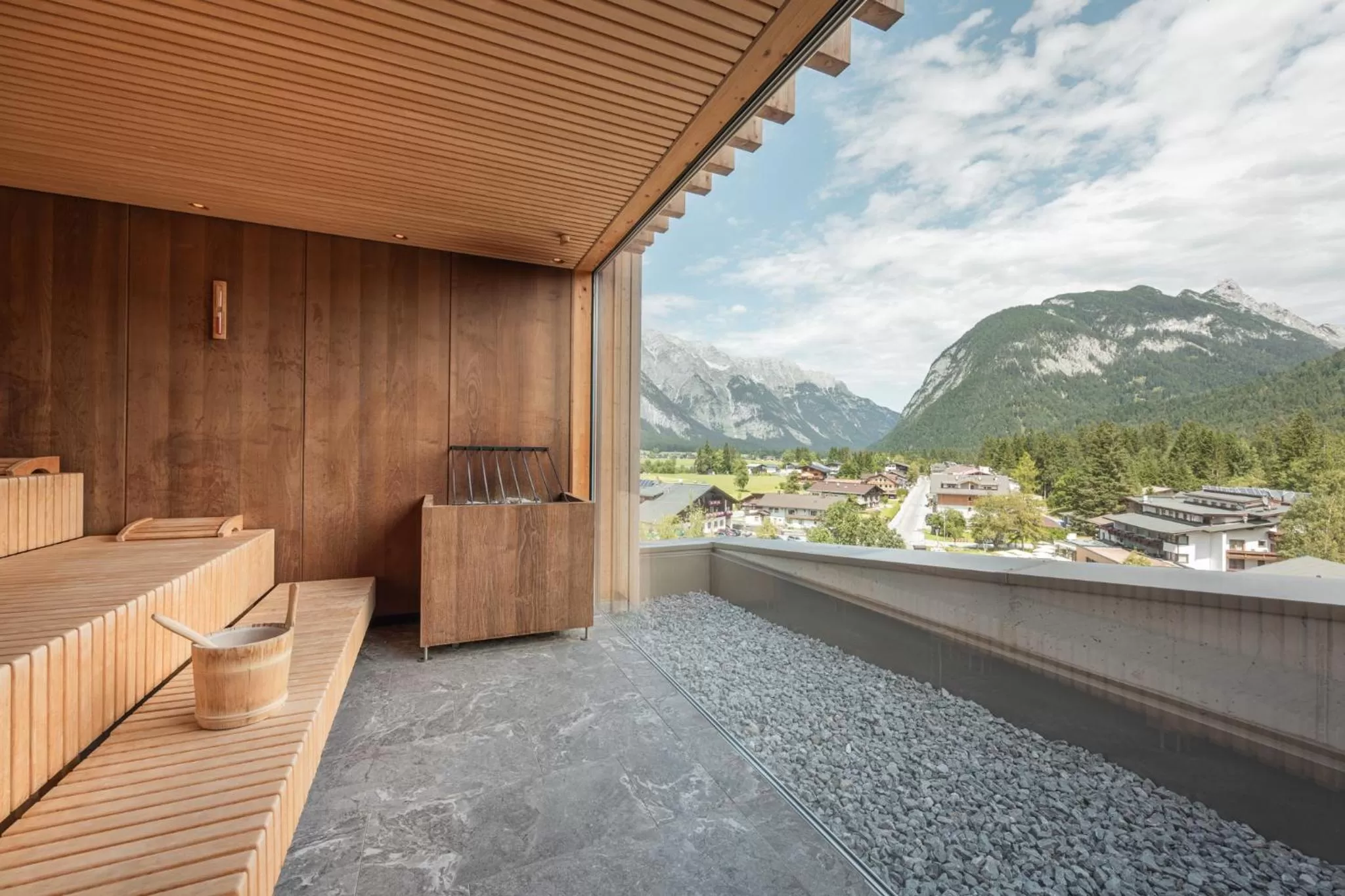 Sauna, Mountain View in Hotel Kristall