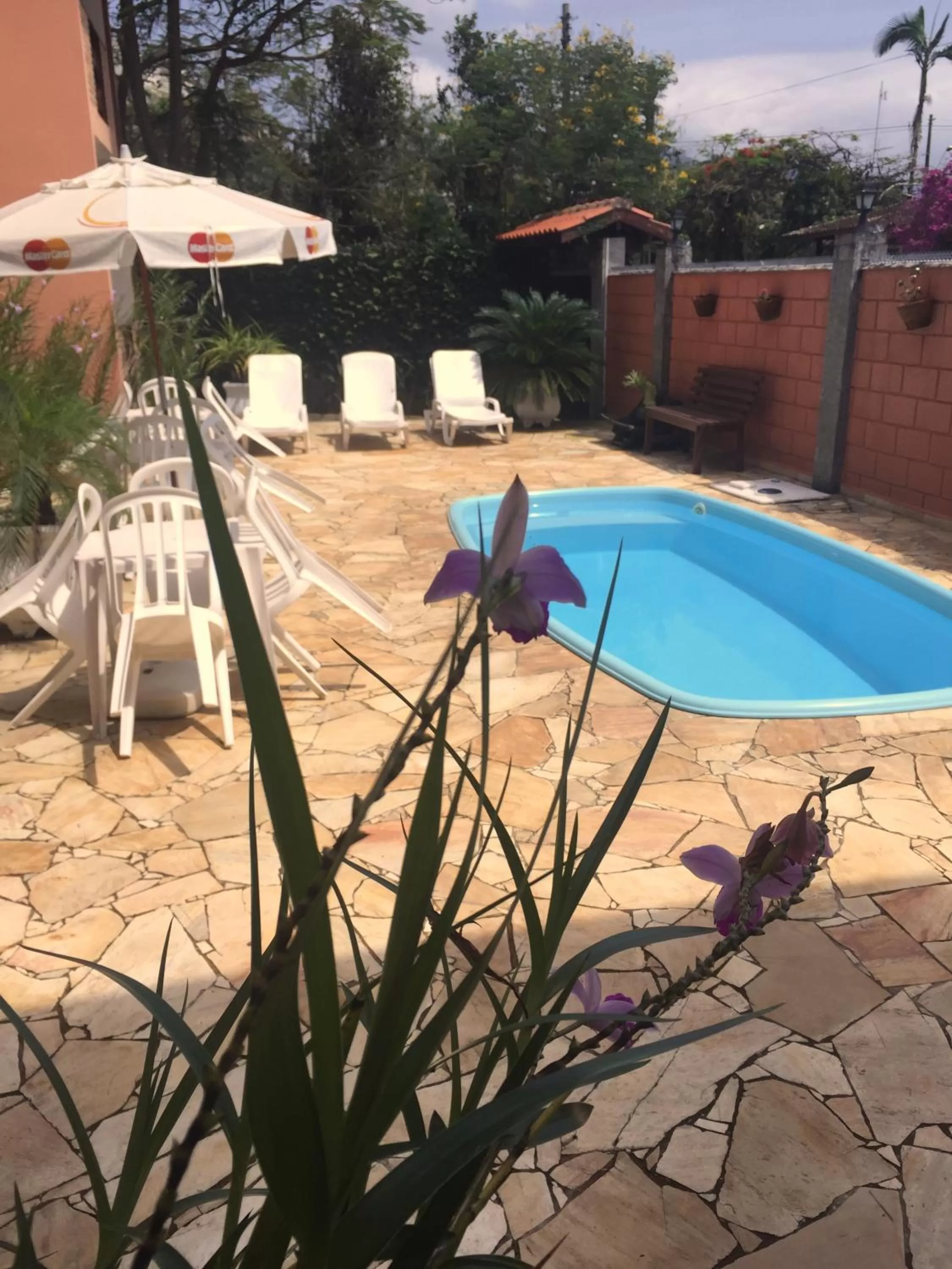 Pool view in Pousada Mar Azul