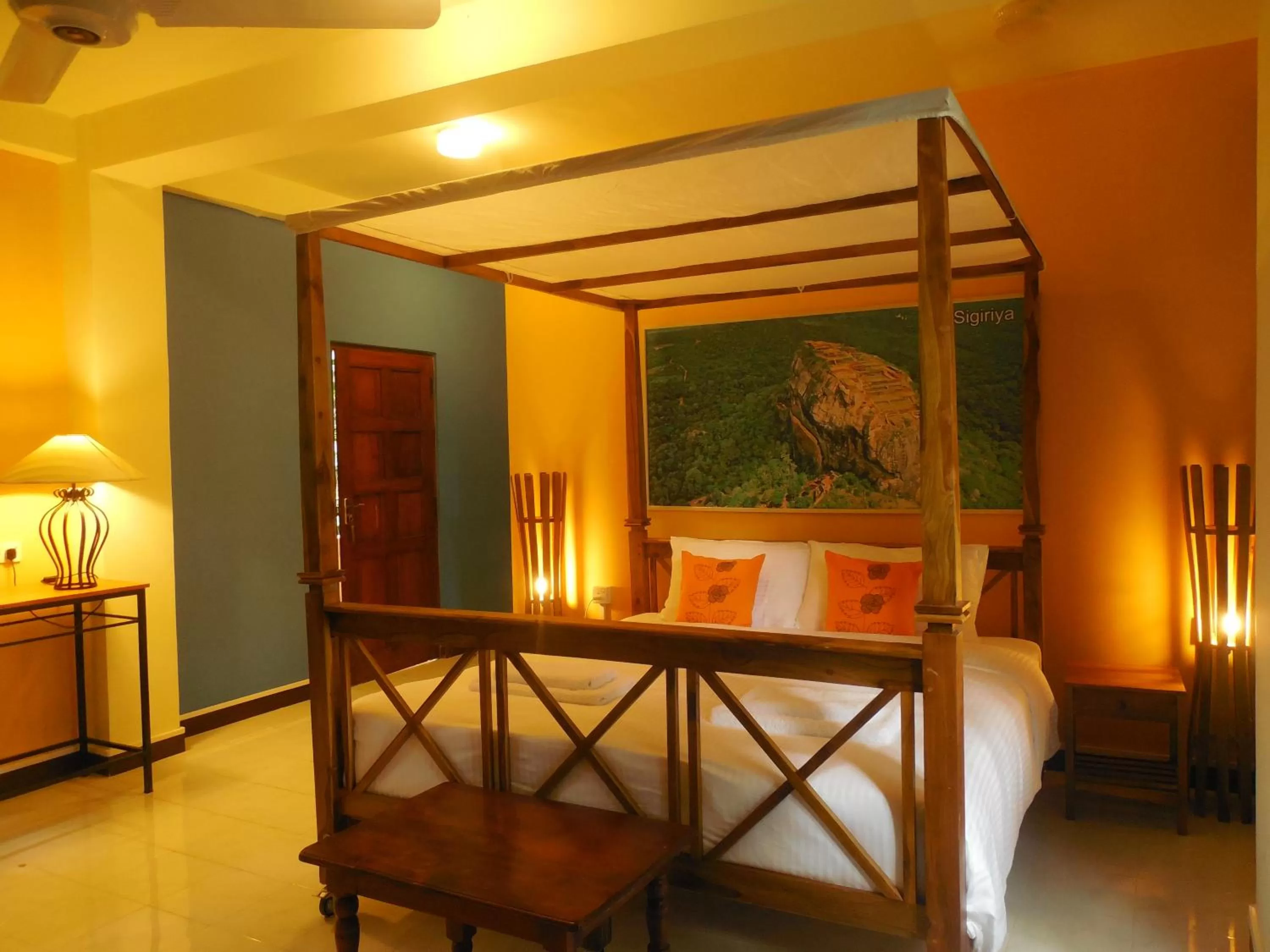 Decorative detail, Bed in Le leopard d 'argent