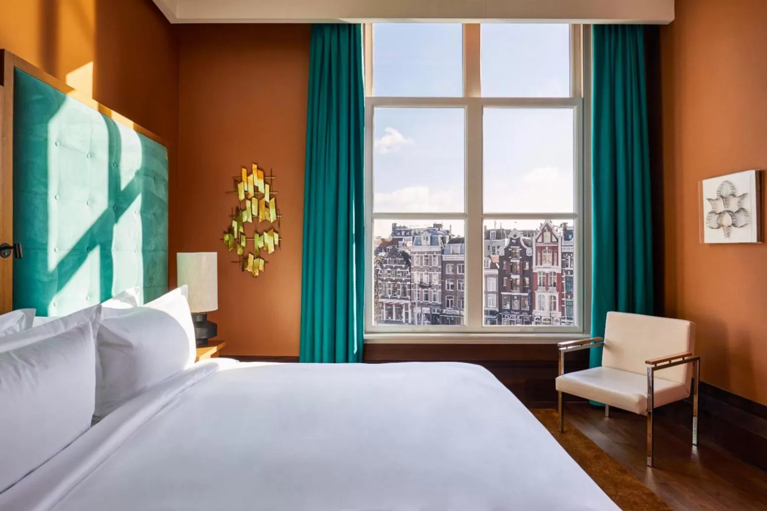 Bed in De L’Europe Amsterdam – The Leading Hotels of the World