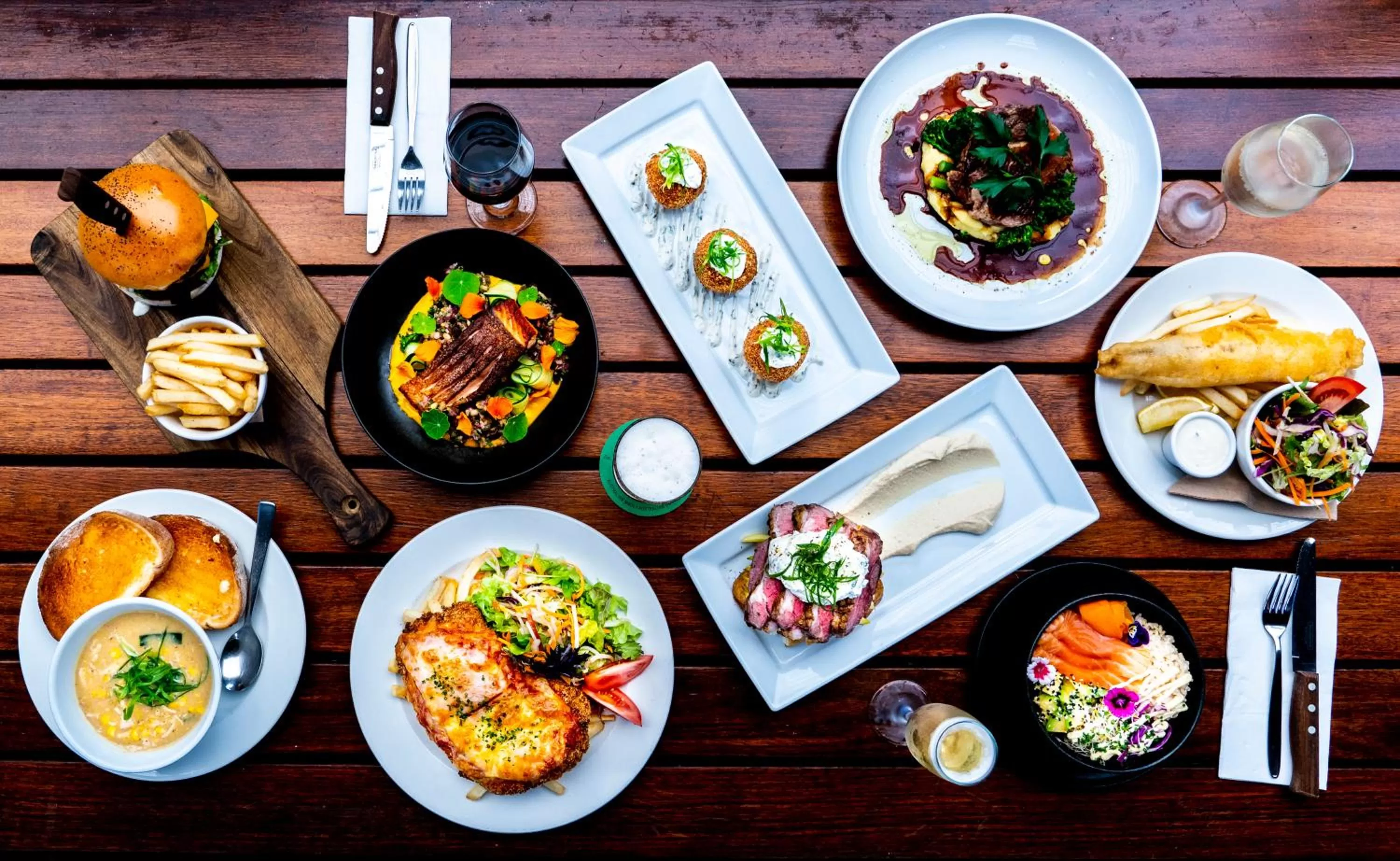 Food and drinks in The Park Hotel Motel, Suffolk Park