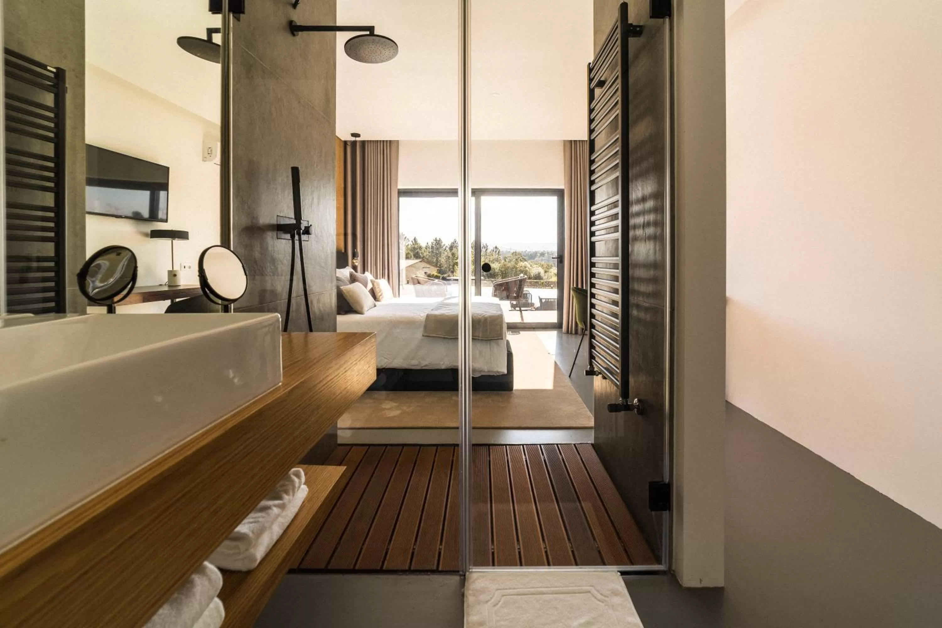 Bathroom, Bed in Granja da Cabrita