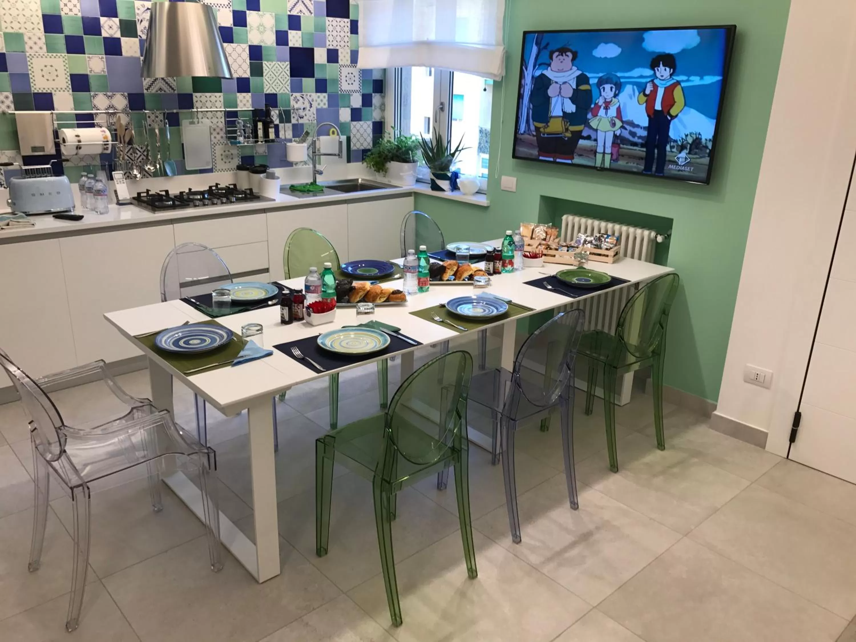 Communal kitchen in Al Parco Primavera B&B