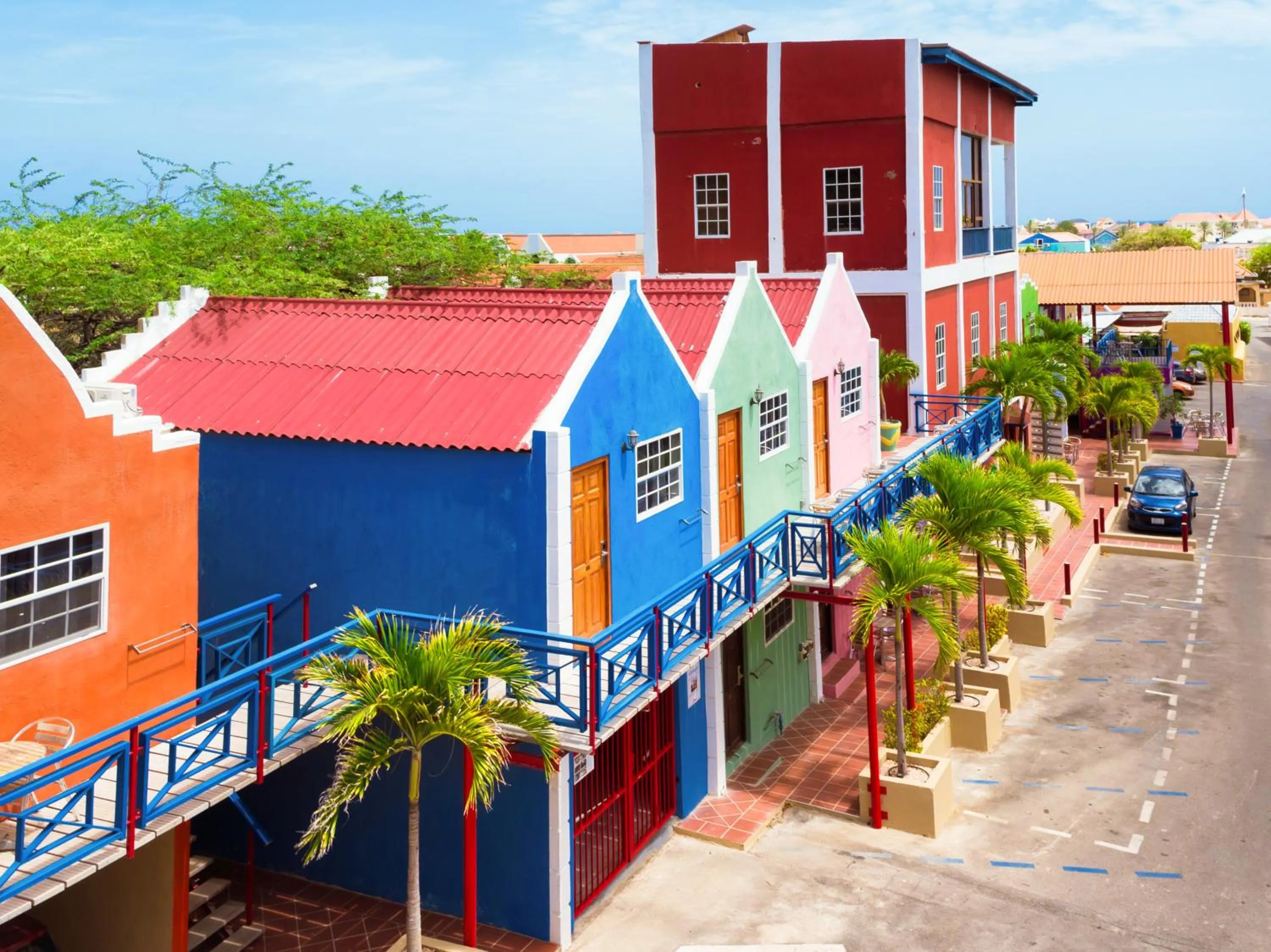 Bird's eye view in First Curacao Hostel
