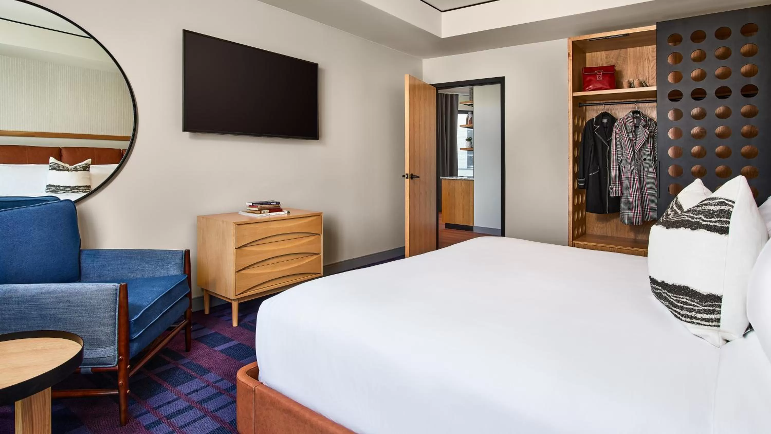 Bed in The Rally Hotel at McGregor Square