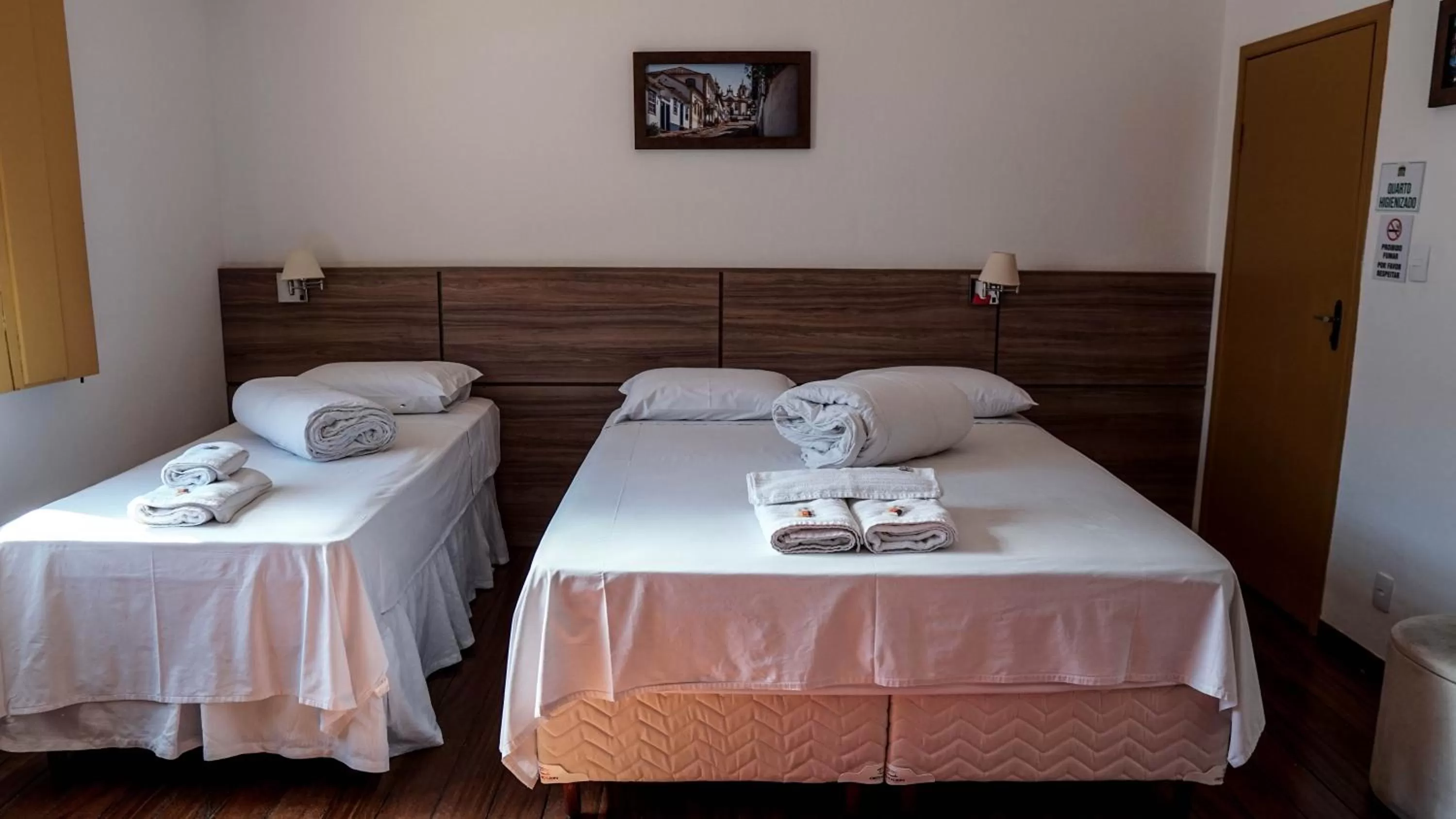 Bed in Pousada o Amanhecer