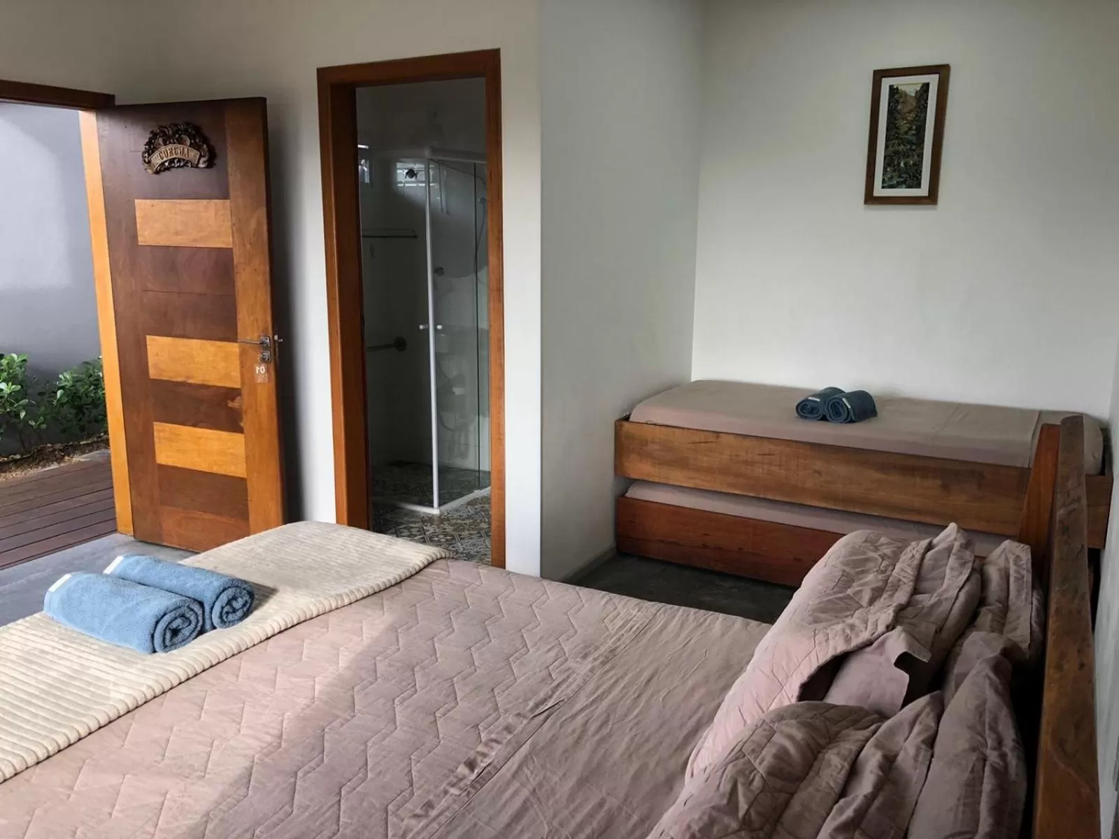 Bed in Pousada Casa Albatross