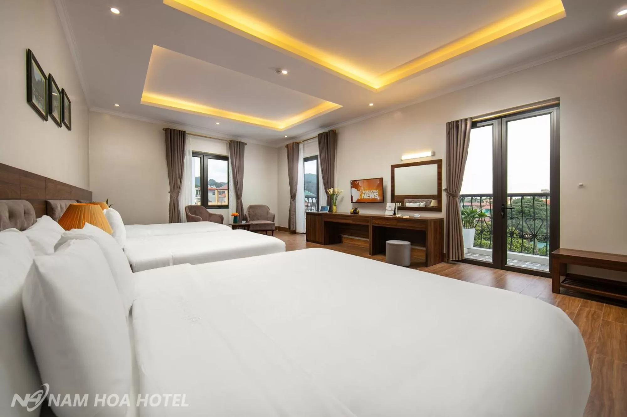 Photo of the whole room, Bed in Nam Hoa Hotel