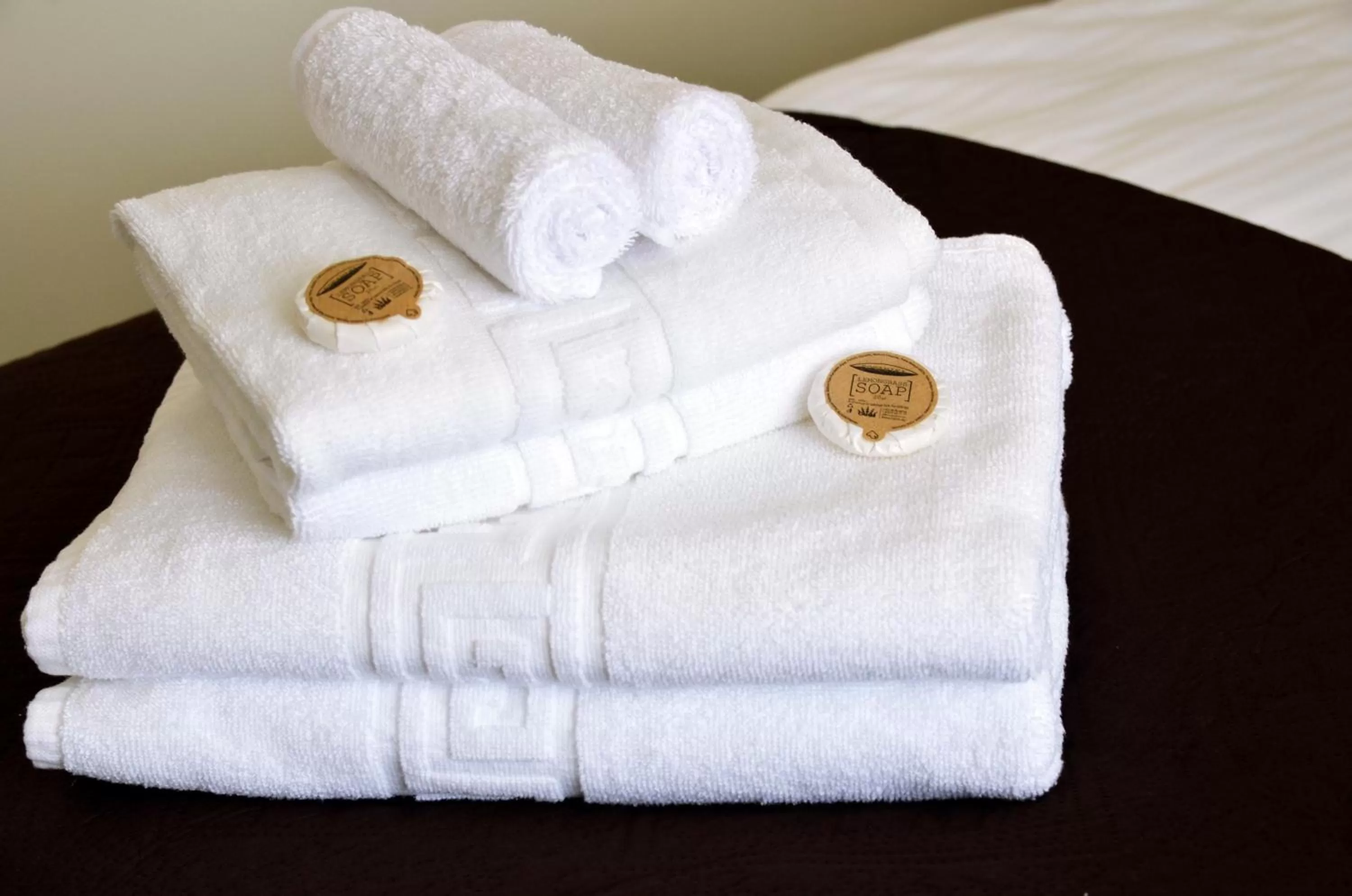 towels, Bed in Pasažo namai B&B