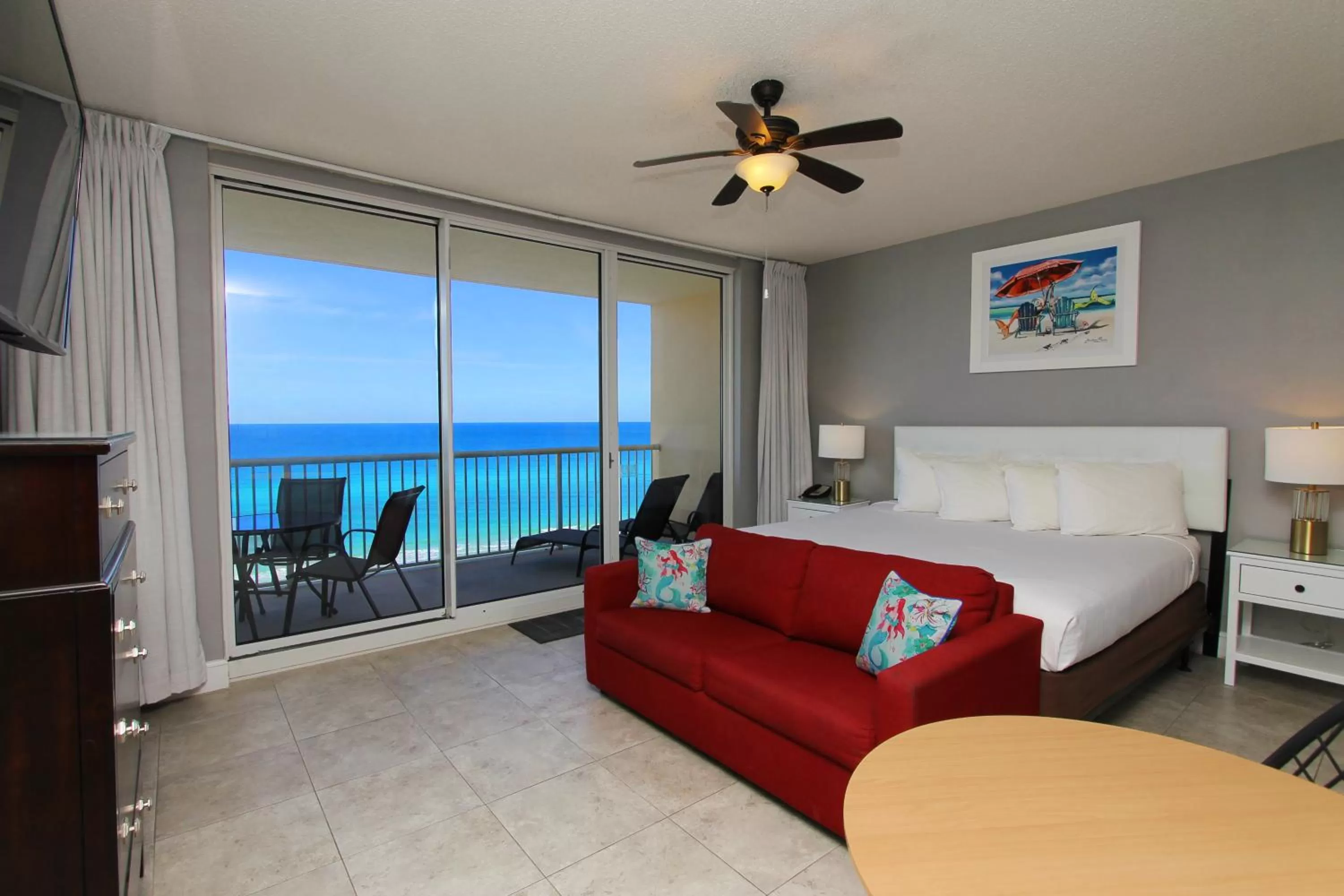 Bed, Seating Area in Majestic Beach Resort, Panama City Beach, Fl