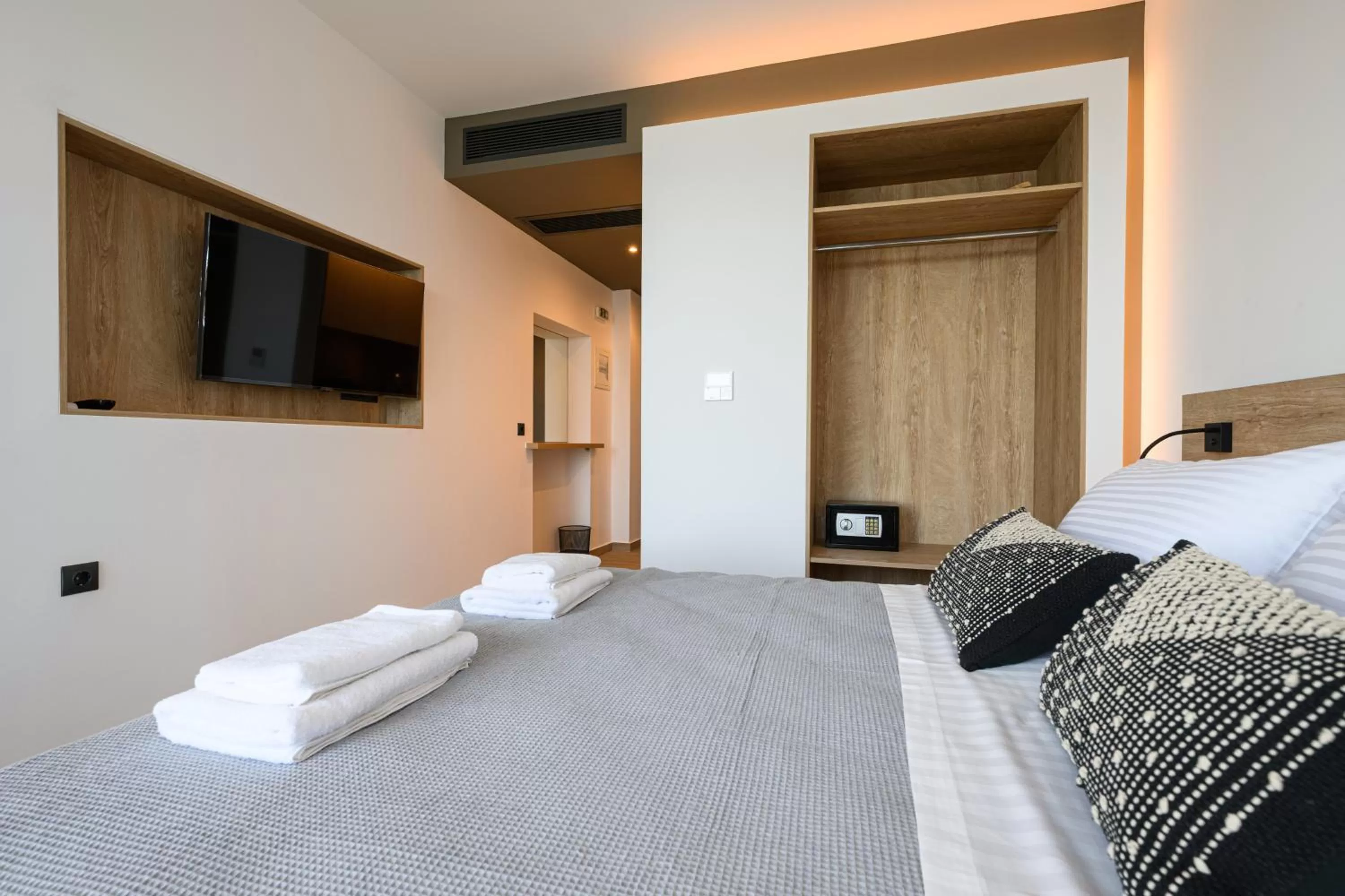 Bed in CUBES ON THE BEACH Athens Airport