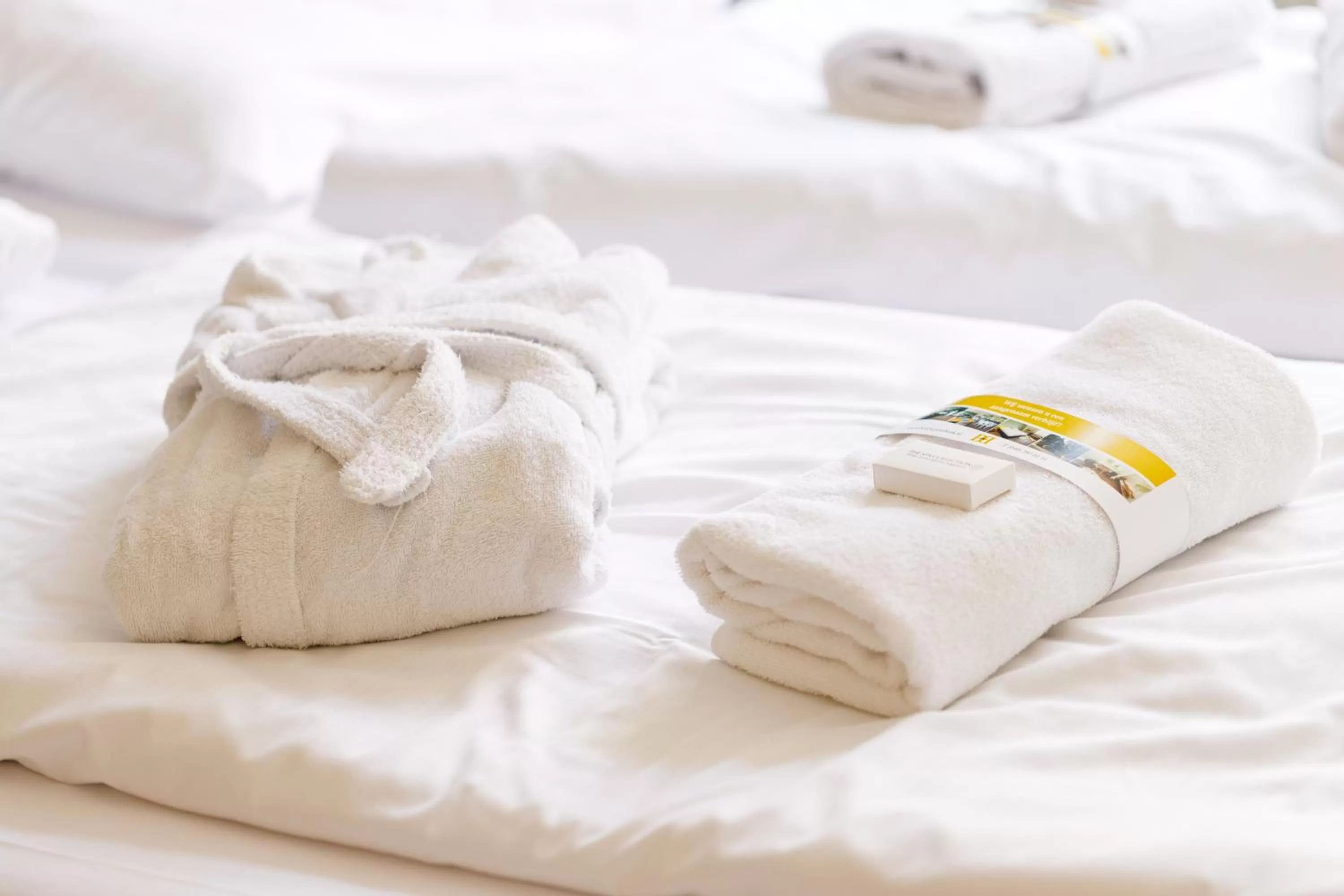 towels, Bed in B&B Landgoed De Grote Beek