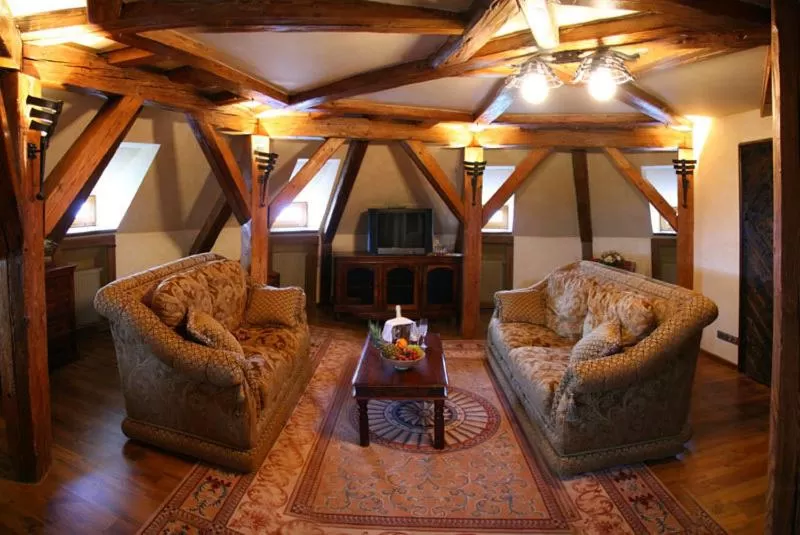 Communal lounge/ TV room in Chateau Zbiroh